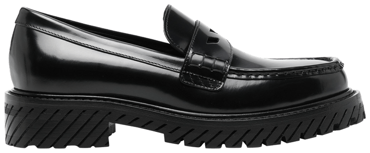 Off White Wmns Combat Loafer Black