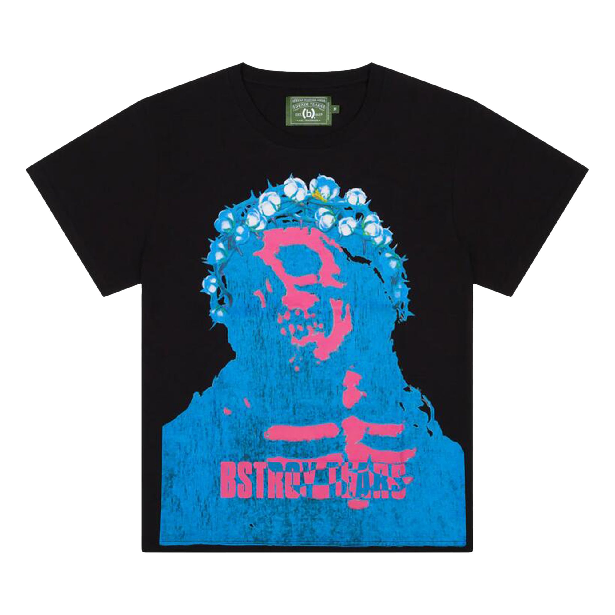 Pre-owned Denim Tears Bstroy X Bstroy Tears Crown Made Of Cotton Tee 'black' | Men's Size Xl