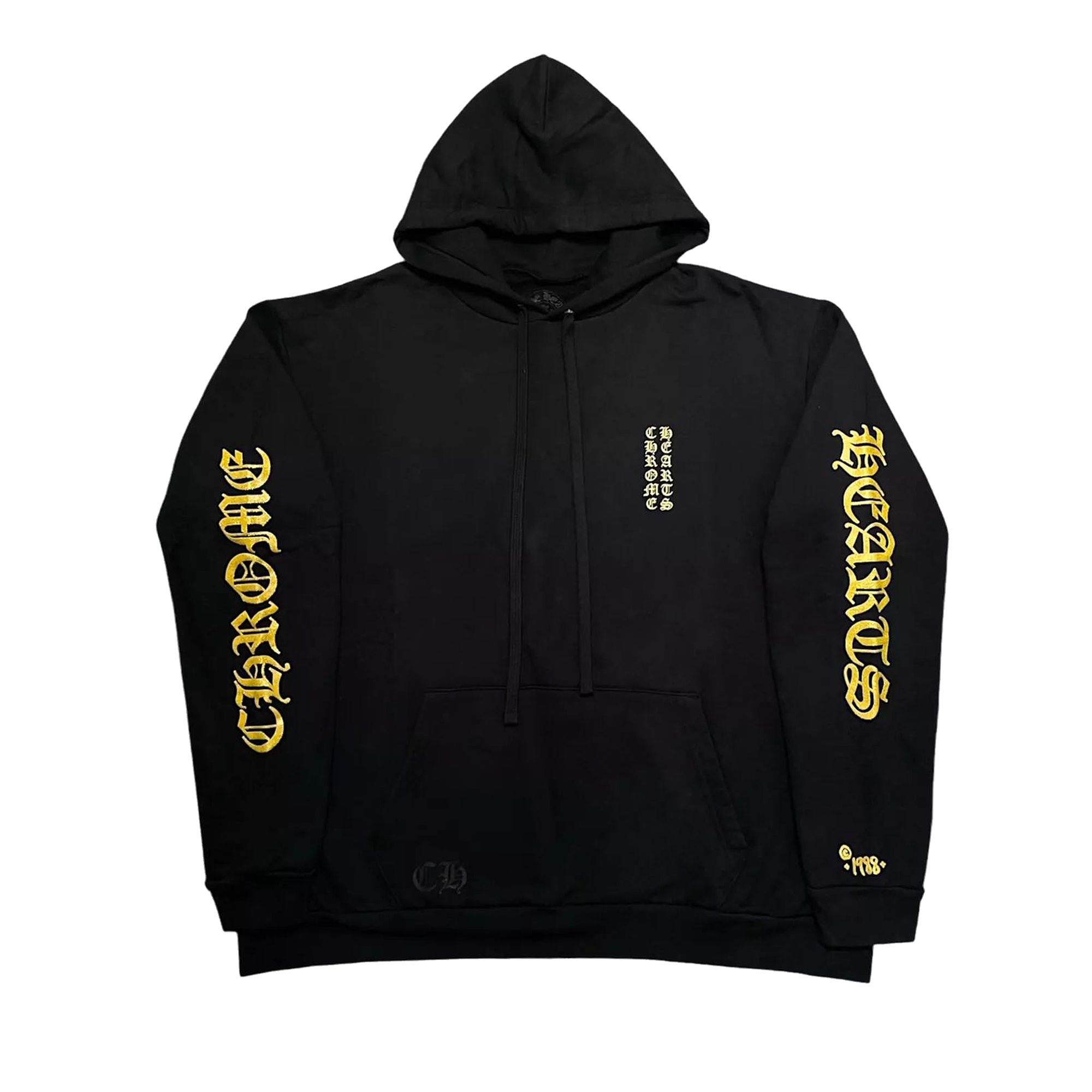 Pre-owned Chrome Hearts 1988 Hoodie Gold Glitter 'black/gold' | Men's Size M