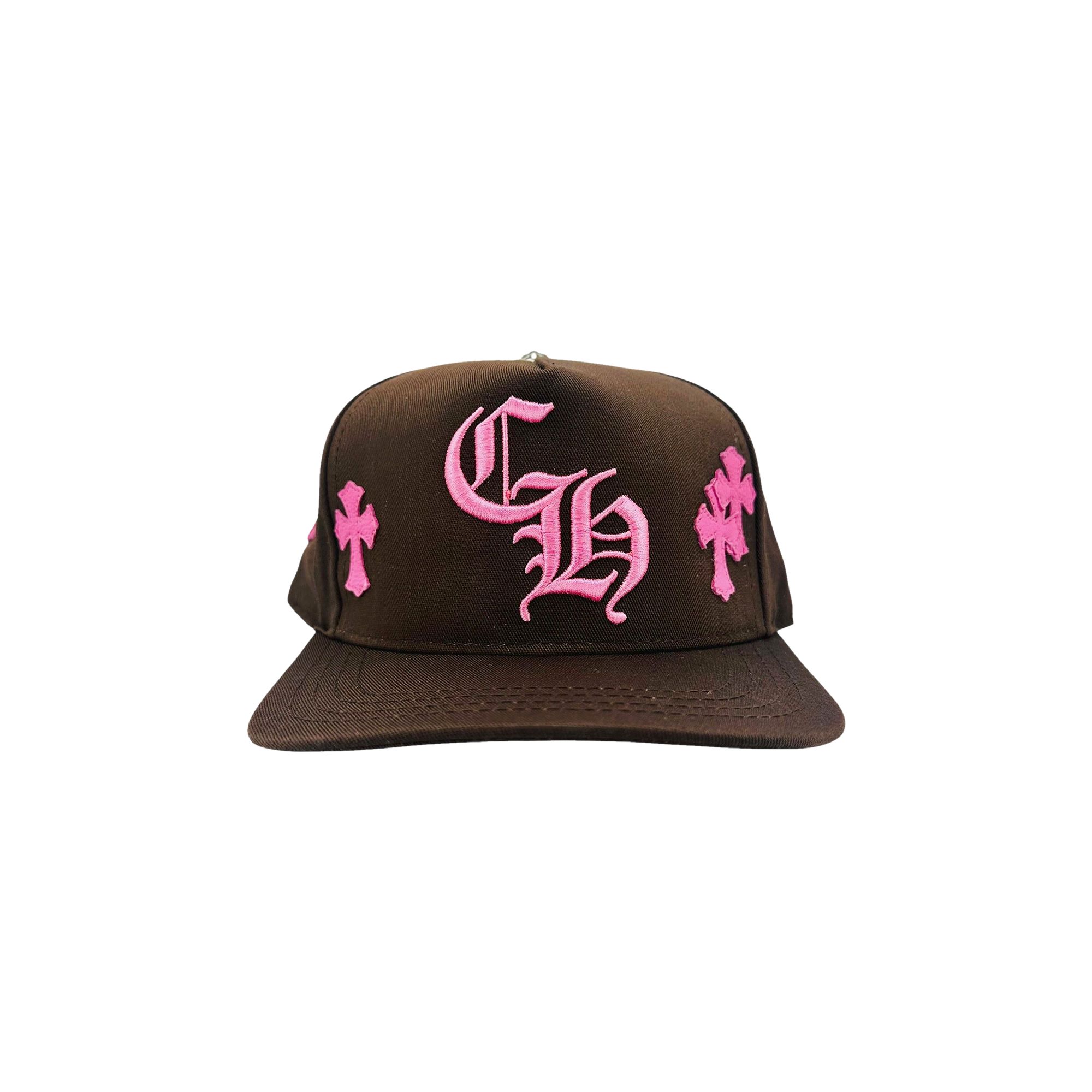Pre-owned Chrome Hearts Cross Patch Hat 'brown/pink' | Men's Size Onesize