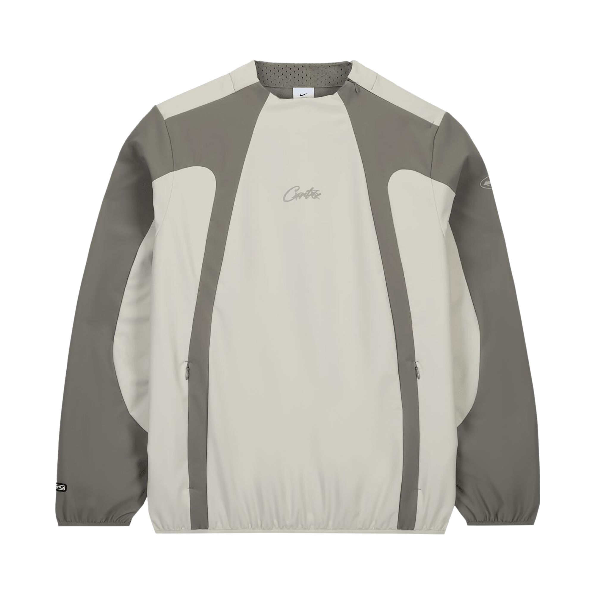 Pre-owned Corteiz X Nike Mid-layer Top 'flat Pewter' | Cream | Men's Size L