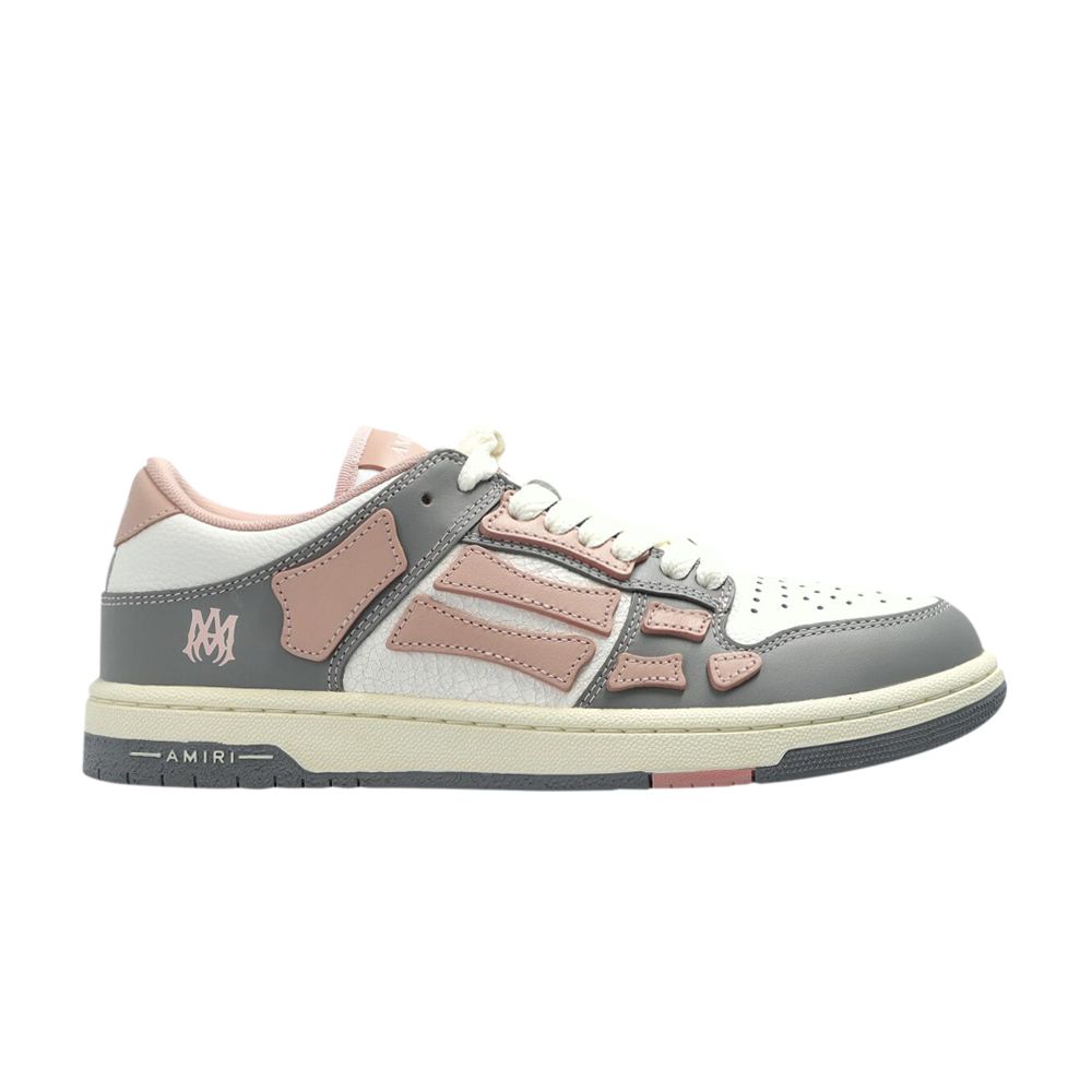 Pre-owned Amiri Wmns Skel Top Low 'varsity - Pale Peach' | Grey | Women's Size 41 In Gray