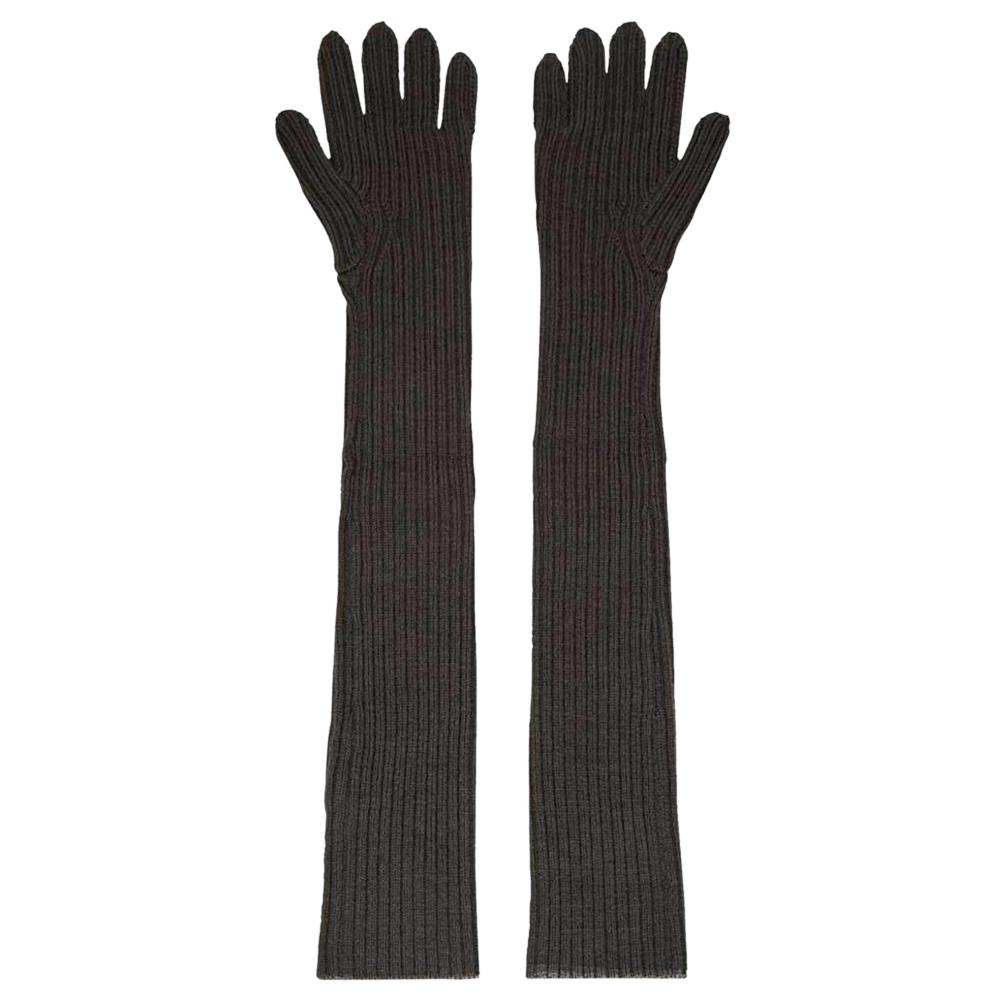 Pre-owned Dries Van Noten Musk Gloves 'grey' | Men's Size Onesize