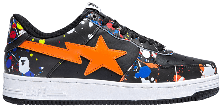 Wmns Bapesta Paint Splatter Pack   Black