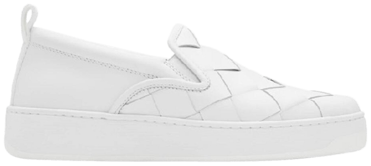 Bottega Veneta Dodger Slip On Intrecciato   Optic White