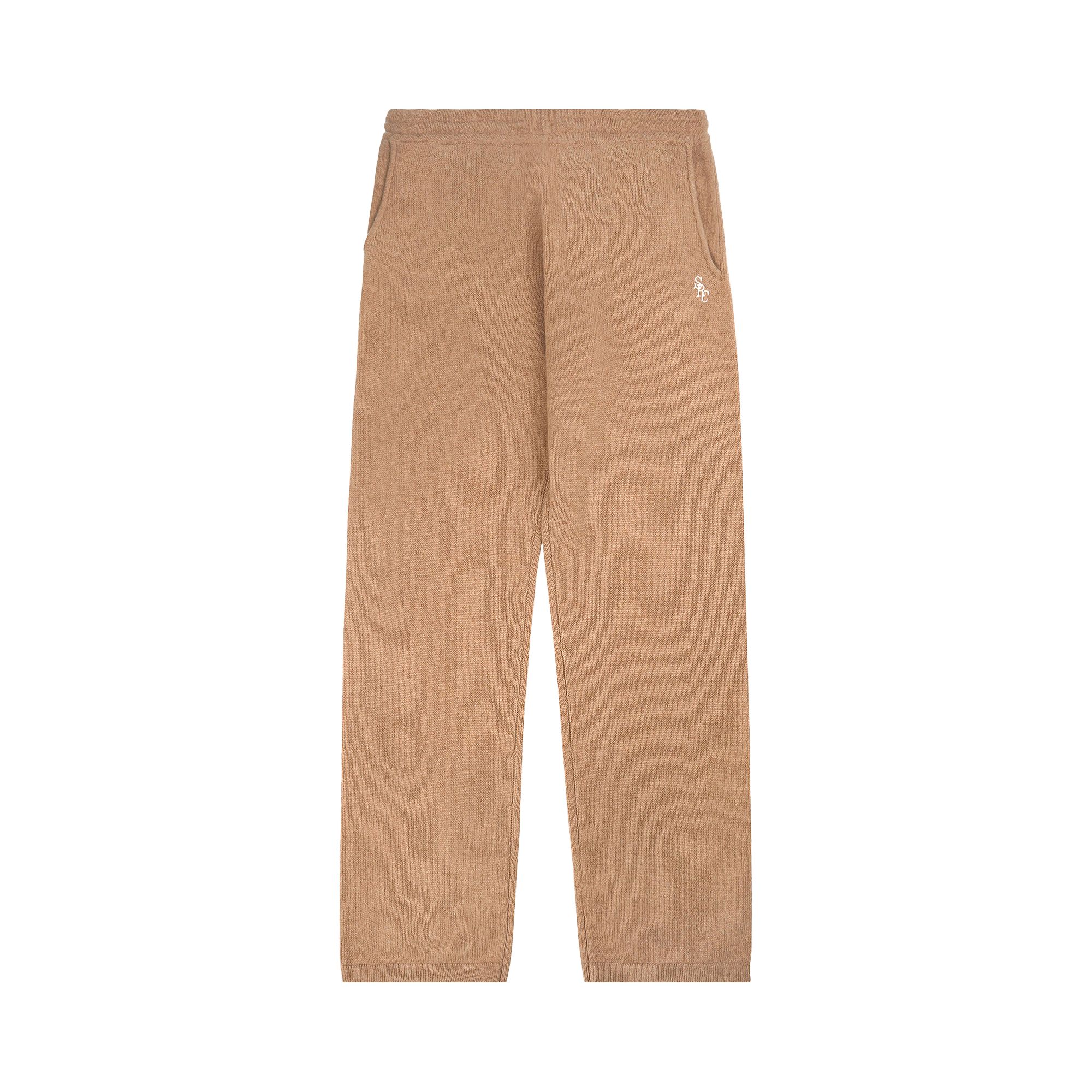 Pre-owned Sporty And Rich Sporty & Rich Src Cashmere Trousers 'camel/white' | Tan | Women's Size Xs