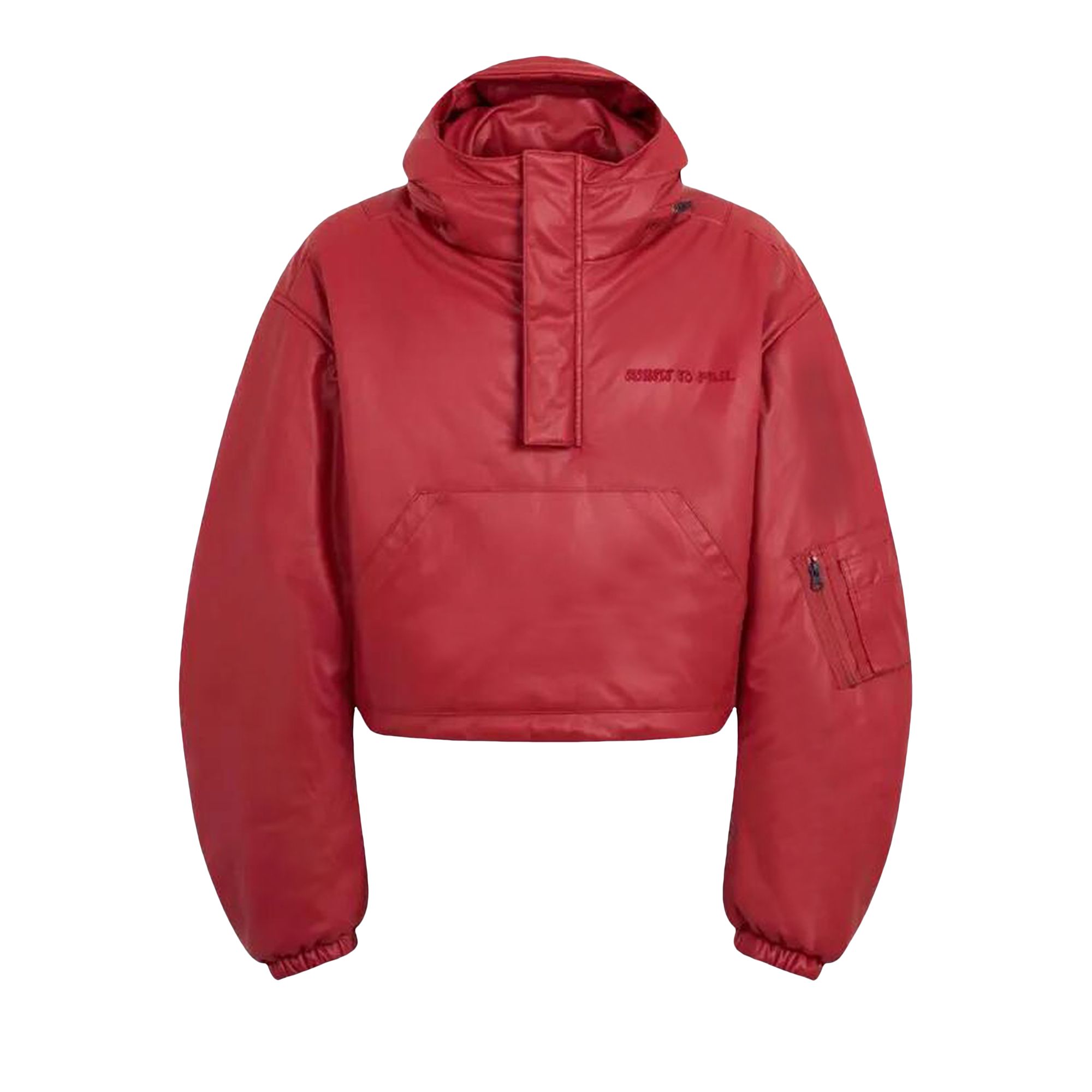 Pre-owned Kusikohc Padded Helmet Anorak Windbreaker 'red' | Men's Size Xs