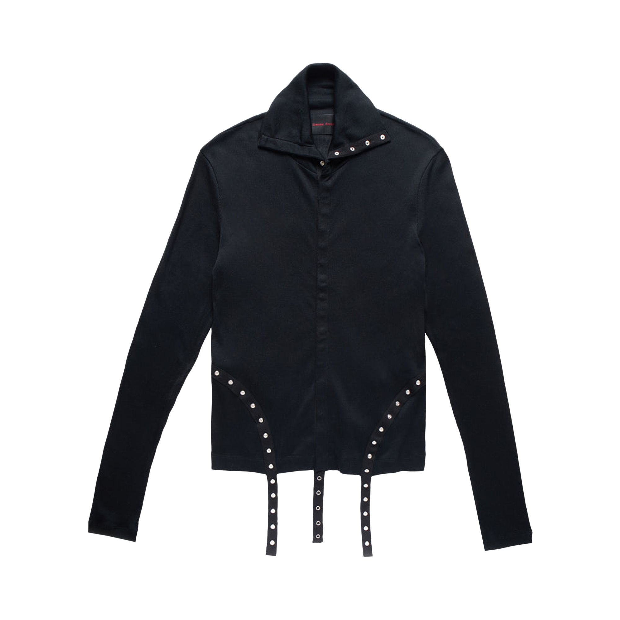 Pre-owned Simone Rocha Ribbed Multi Snap Top 'black' | Men's Size L
