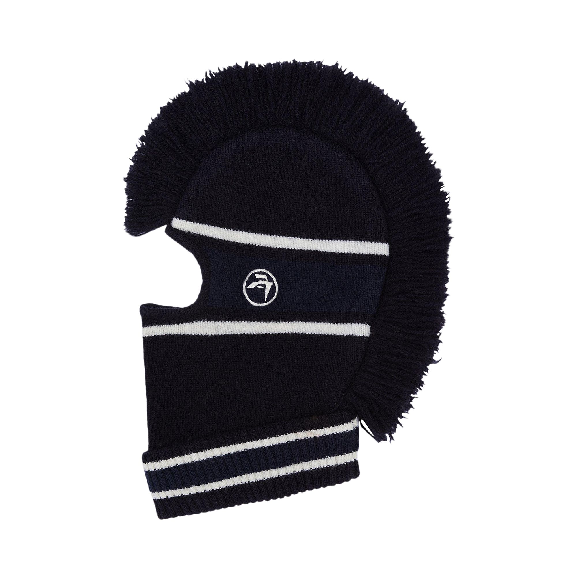 Pre-owned Ambush Fringe Knit Balaclava 'blue' | Men's Size Onesize