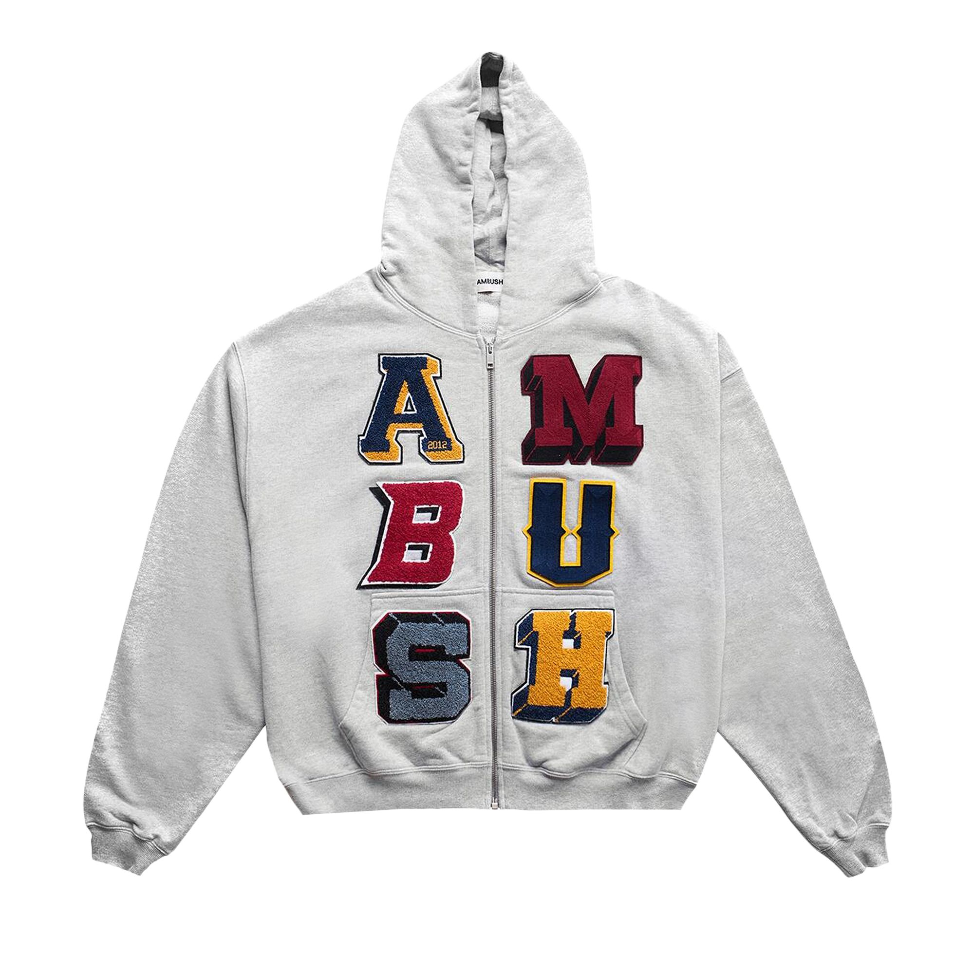 Pre-owned Ambush Zip-up Hoodie 'grey' | Men's Size Xl