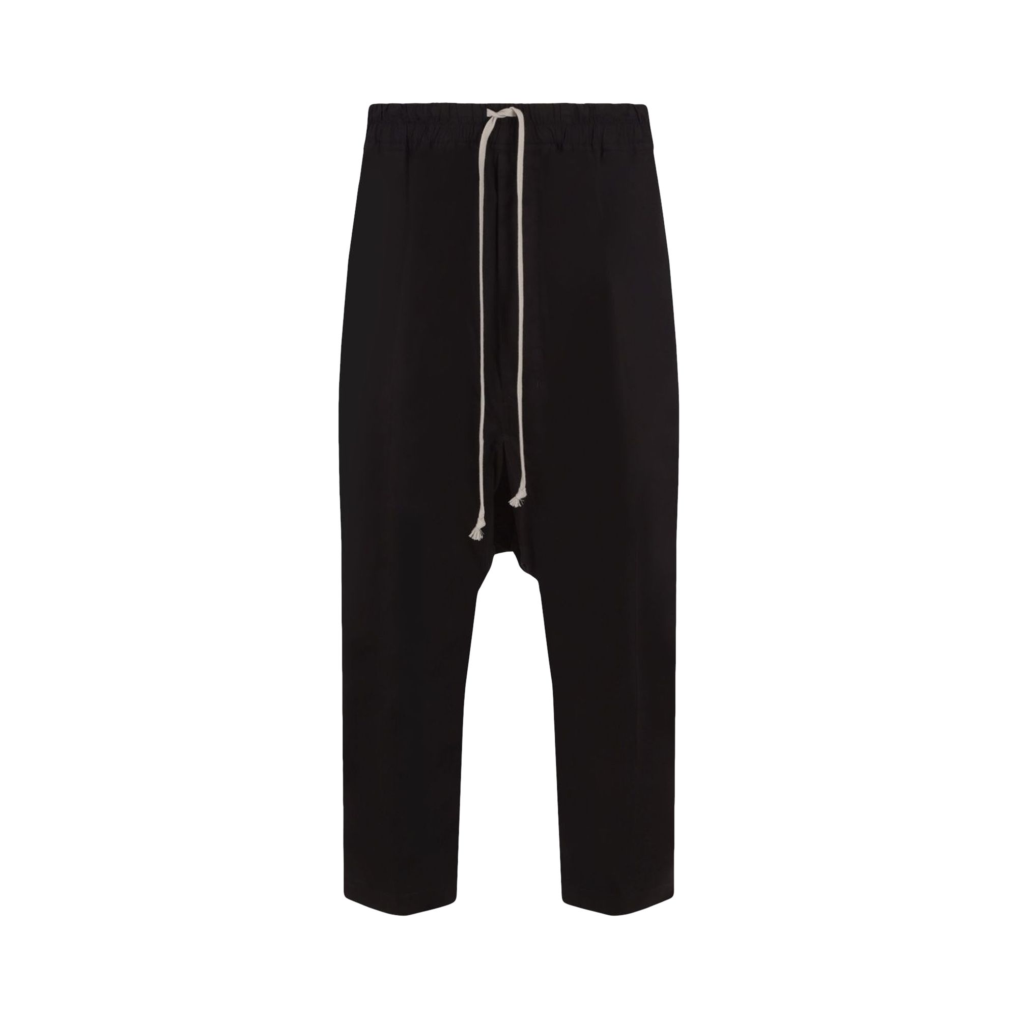 Pre-owned Rick Owens Drawstring Cropped Pants 'black' | Men's Size 52