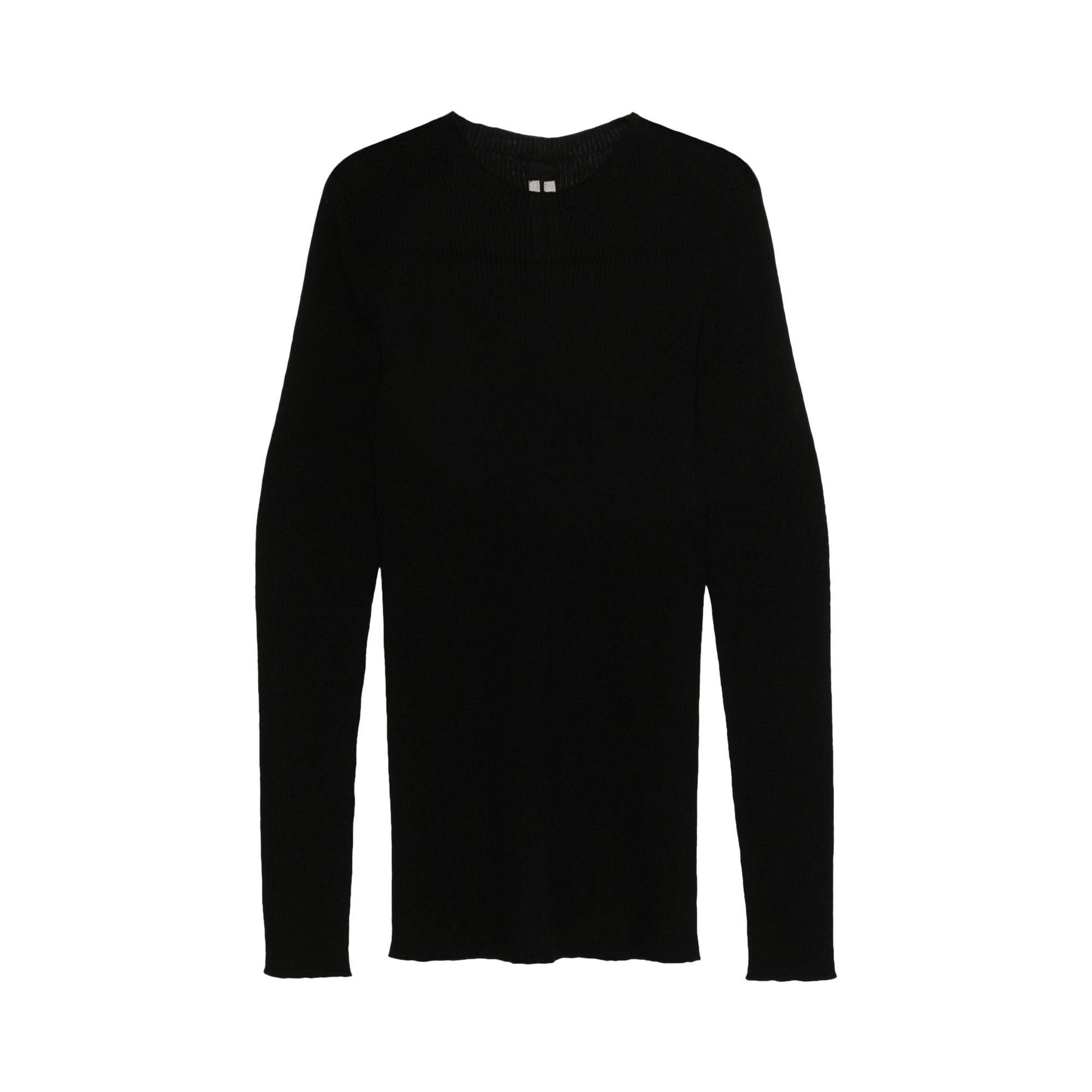 Pre-owned Rick Owens Ribbed Round Neck Sweater 'black' | Men's Size S