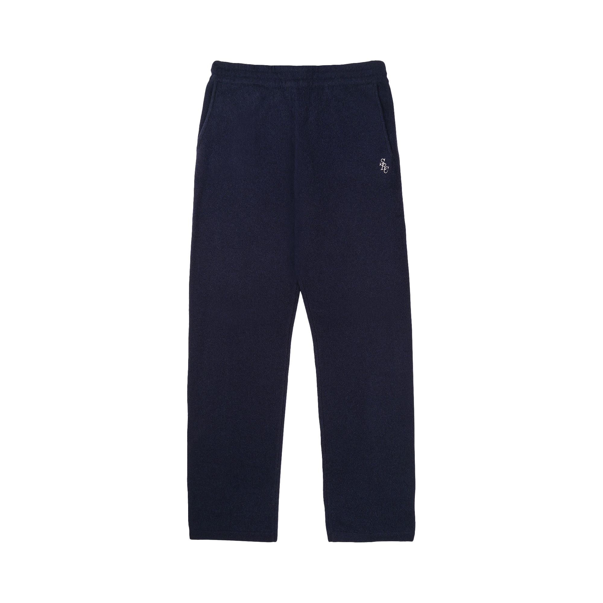 Pre-owned Sporty And Rich Sporty & Rich Src Cashmere Trousers 'navy/white' | Blue | Women's Size M