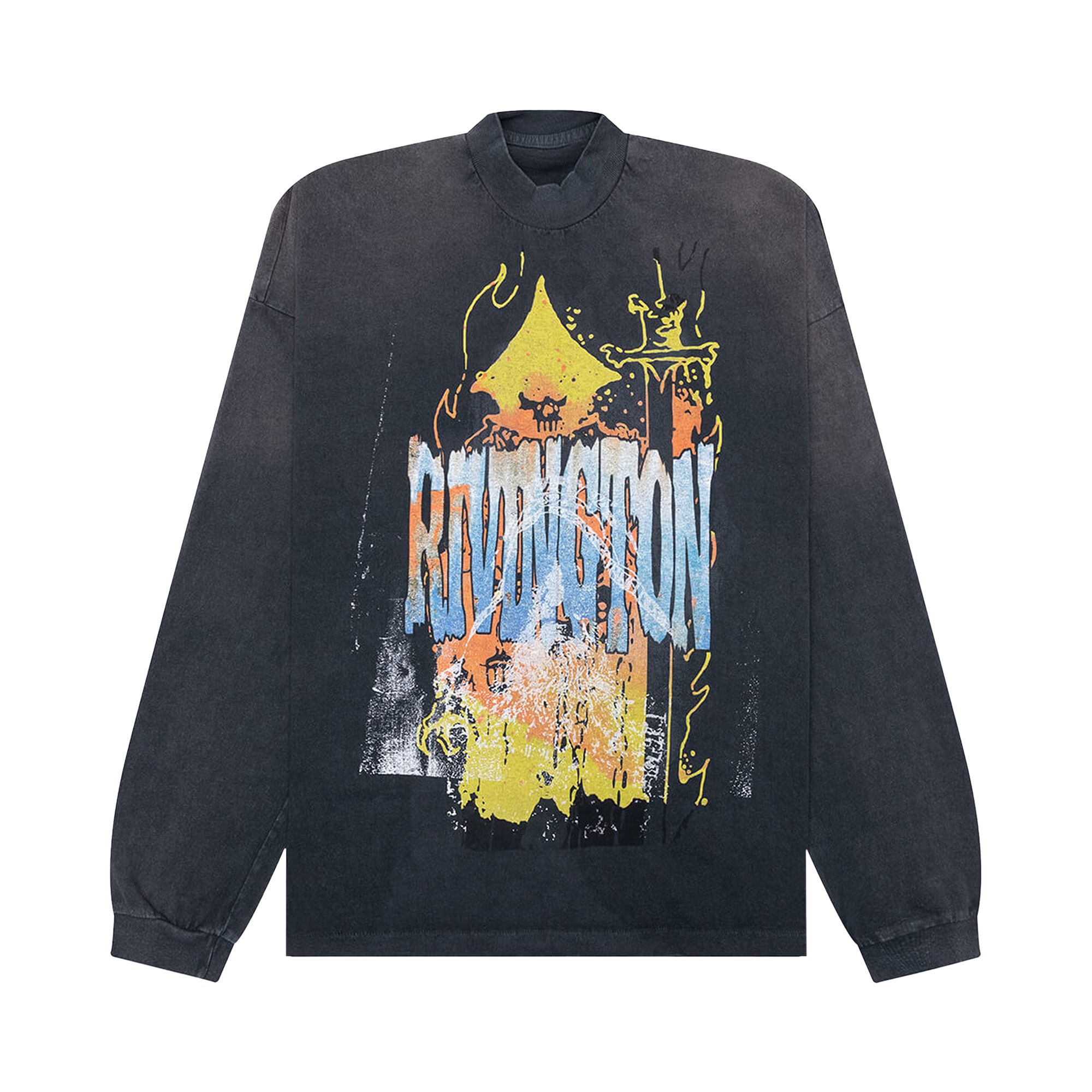 Pre-owned Rivington Roi Rebis Forgive Me Long-sleeve Vintage Tee 'vintage Black' | Men's Size Xl