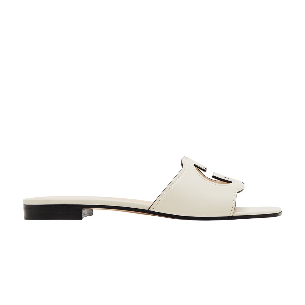 Click to view more detailed imagery on our partner's website Pre-owned Gucci Wmns Interlocking G Cut-out Slide Sandal 'mystic White'