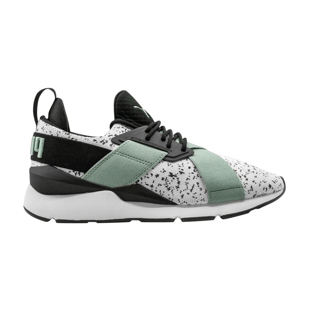 Puma Wmns Muse Solstice 'White Aquifer Black' | Women's Size 6.5 - 367050-01