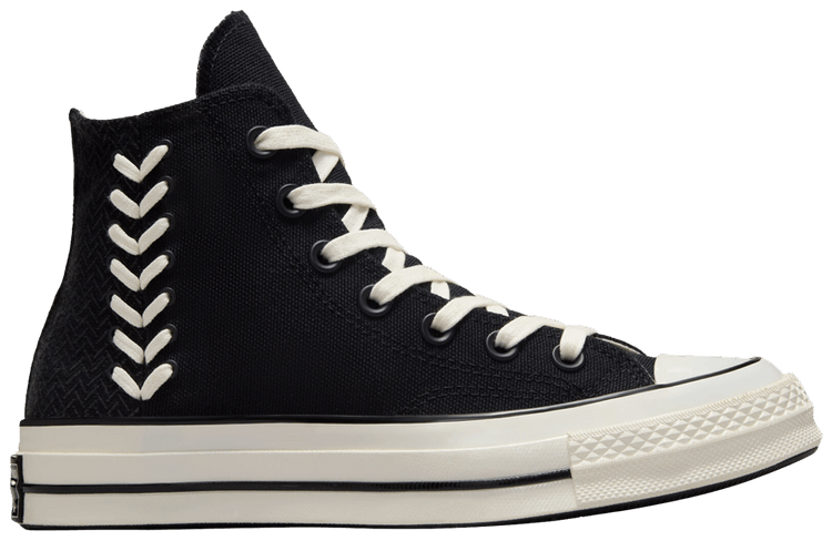 Converse Wmns Chuck 70 High Crafted Laces   Black Egret