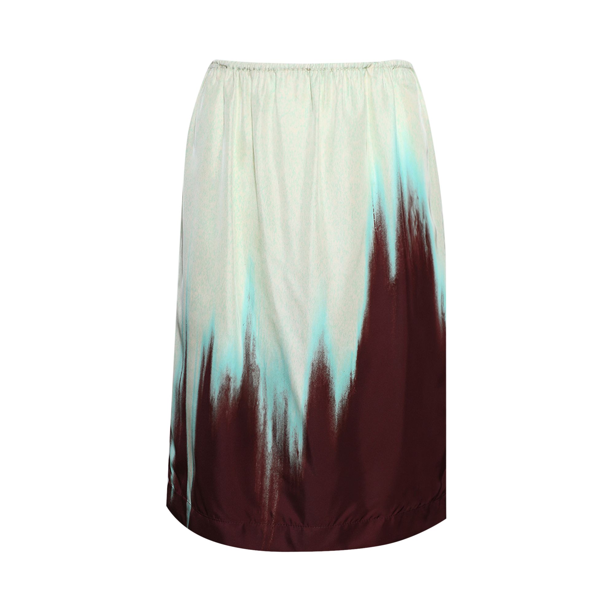 Pre-owned Bottega Veneta Degrade Petal Print Skirt 'burgundy/mint' | Red | Women's Size 40