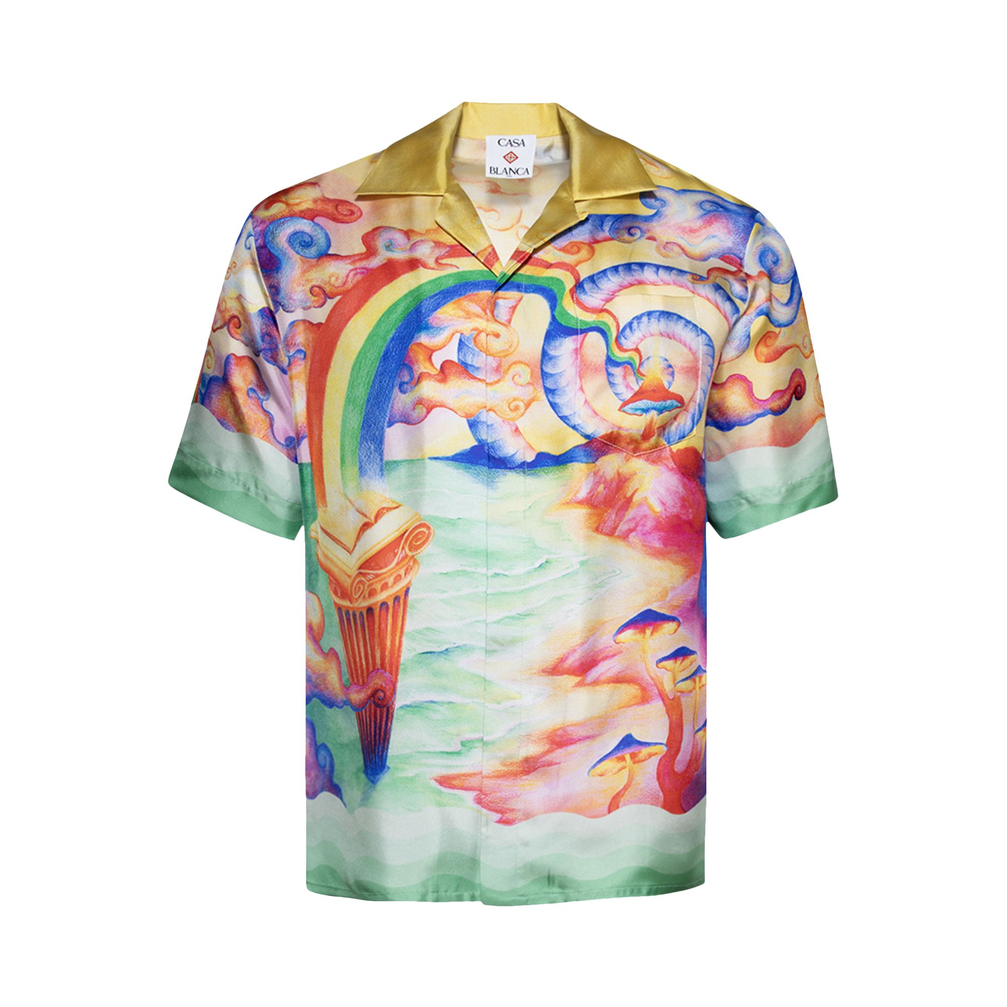 Pre-owned Casablanca Nature's Teacher Silk Shirt 'multicolor' | Multi-color | Men's Size Xxl