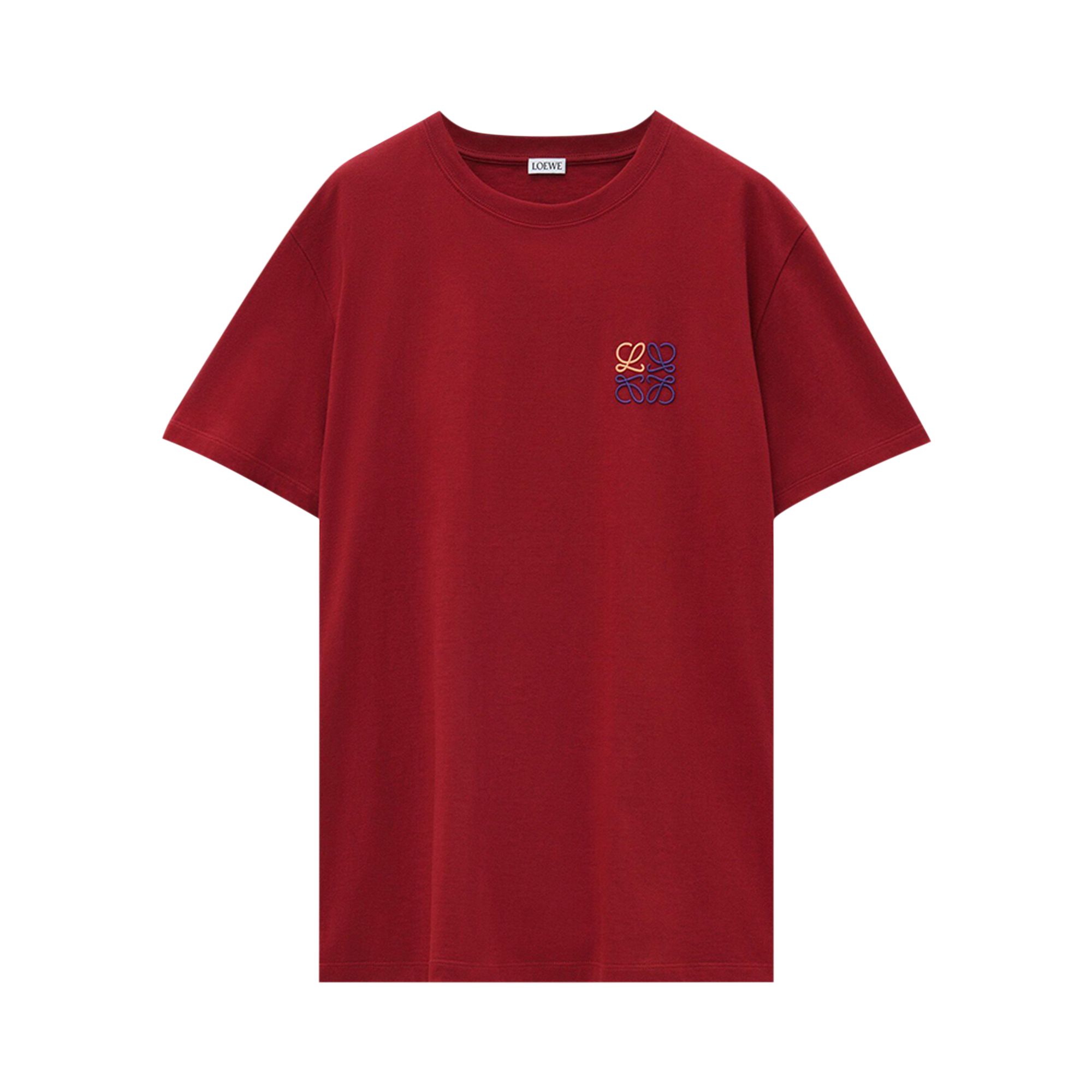 Pre-owned Loewe Regular Fit T-shirt 'burgundy' | Red | Men's Size M