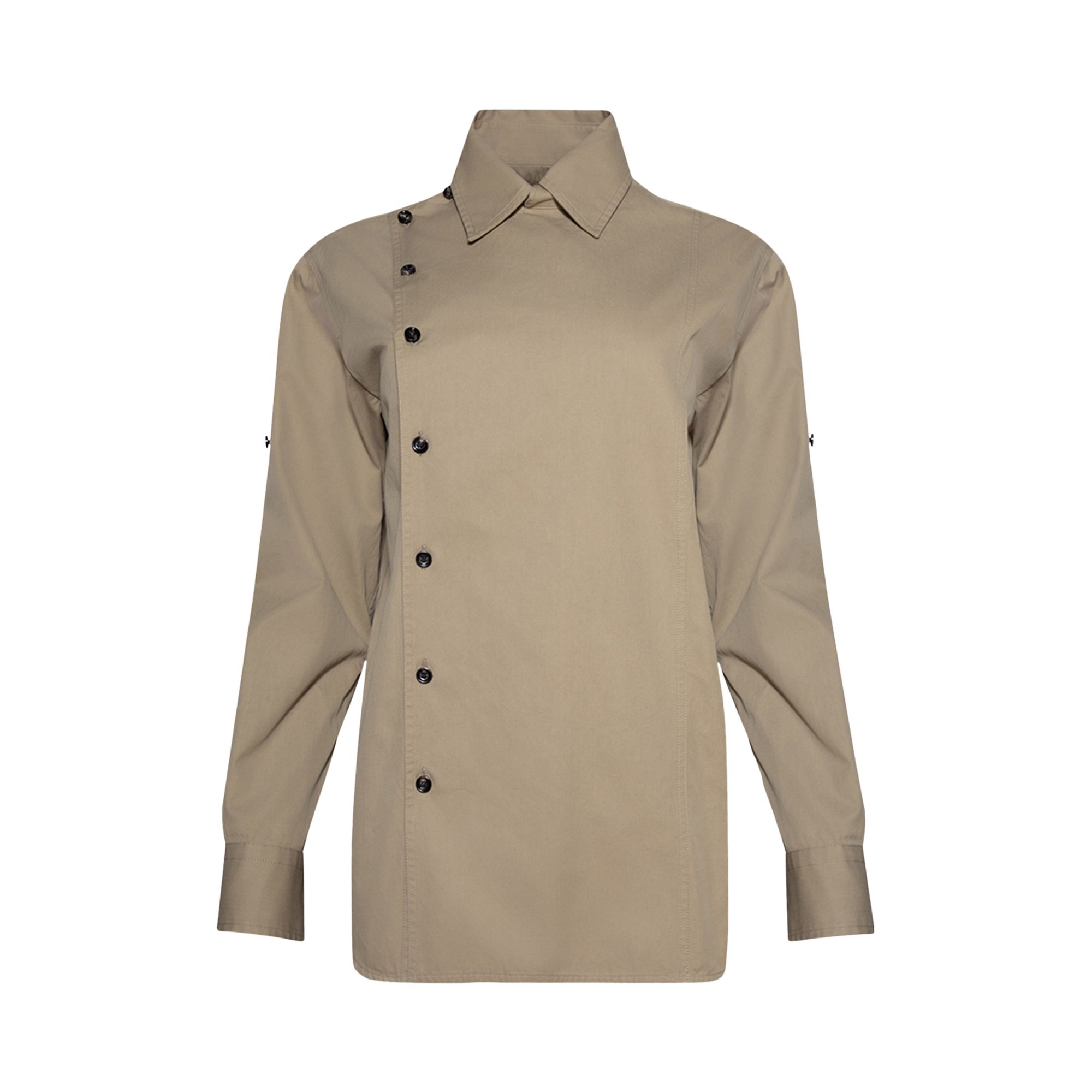 Pre-owned Bottega Veneta Twill Shirt 'desert Taupe' | Tan | Women's Size 38