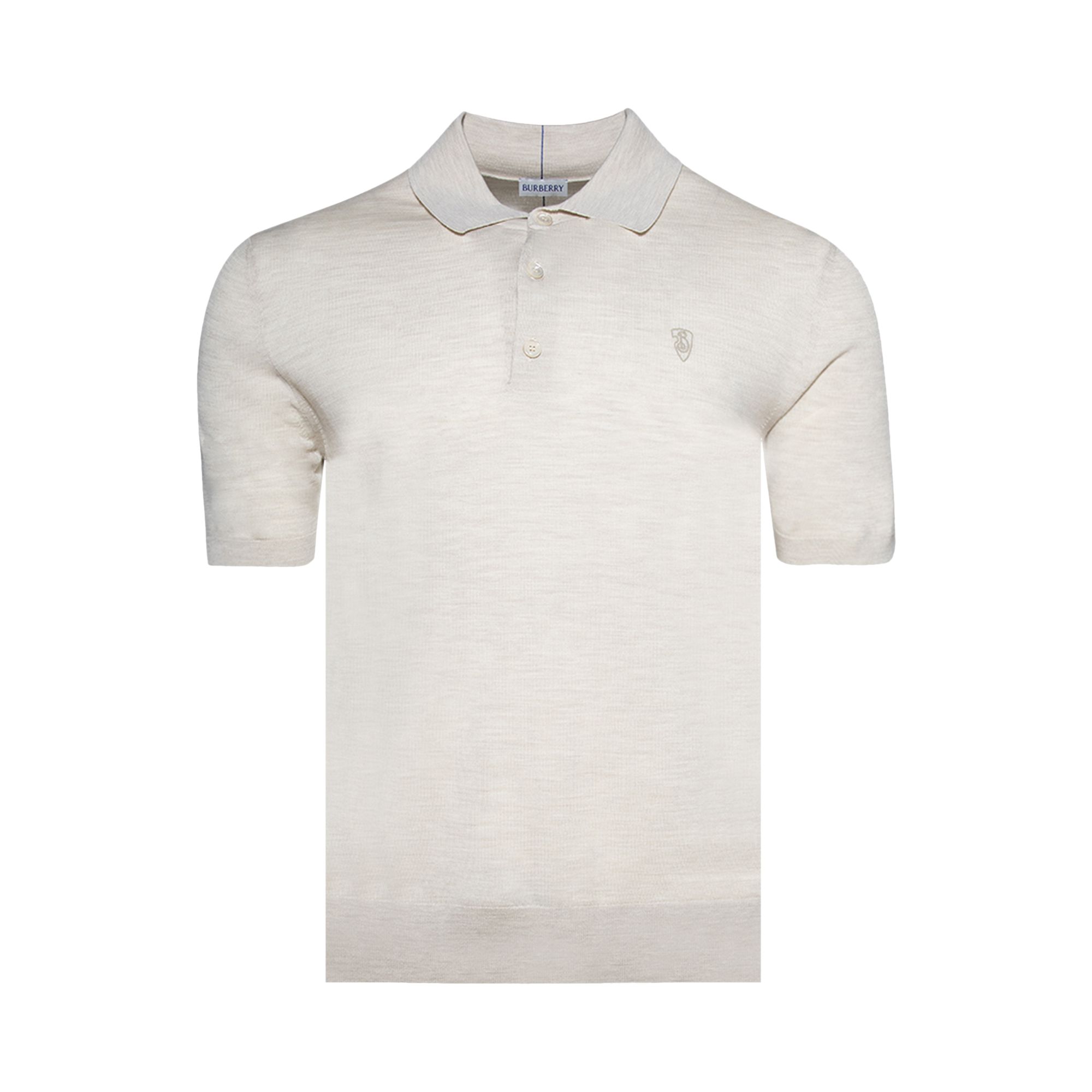 Pre-owned Burberry Wool Polo Shirt 'nutmeg' | Cream | Men's Size Xxl
