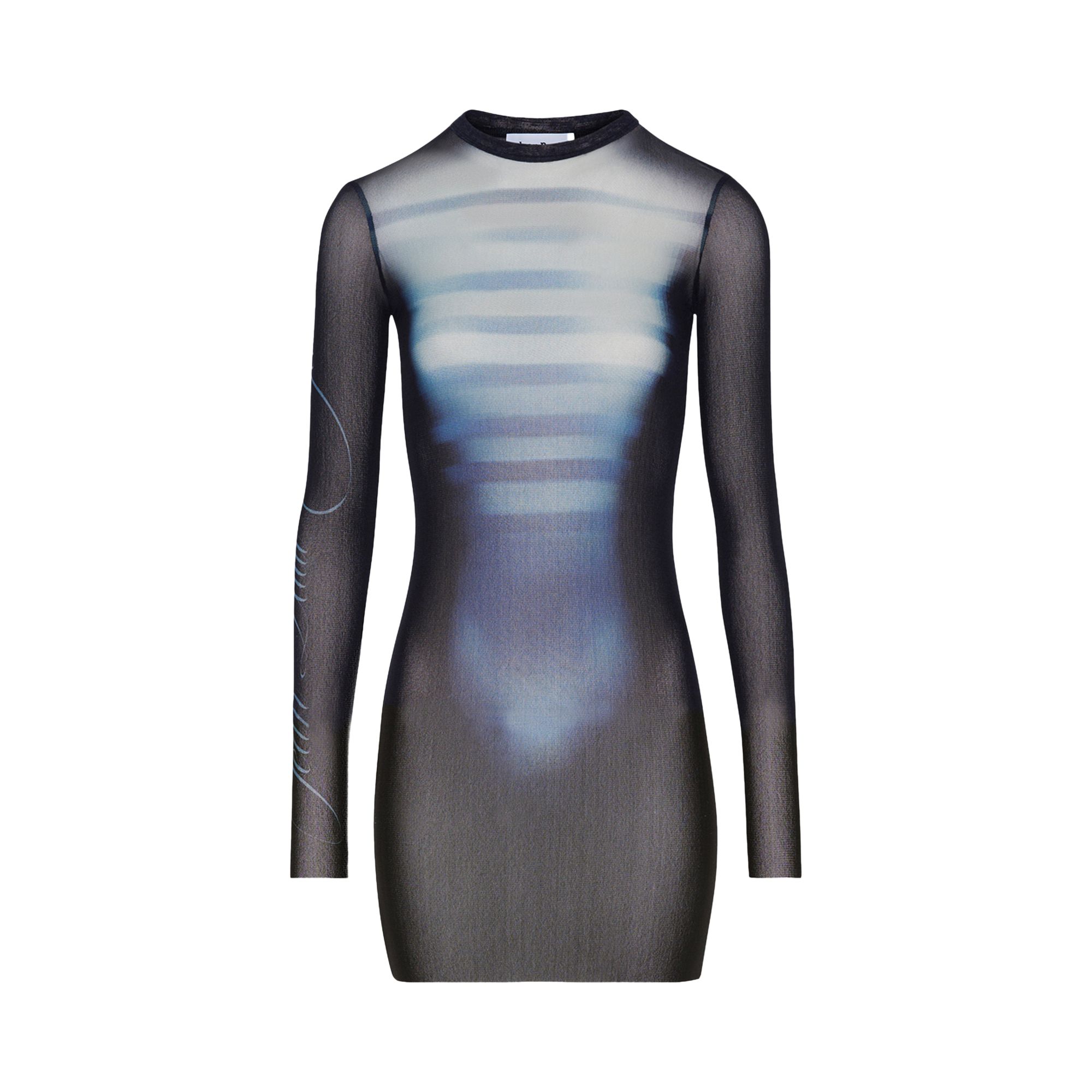 Pre-owned Jean Paul Gaultier Le Male Short Dress 'navy/light Blue/white' | Women's Size M