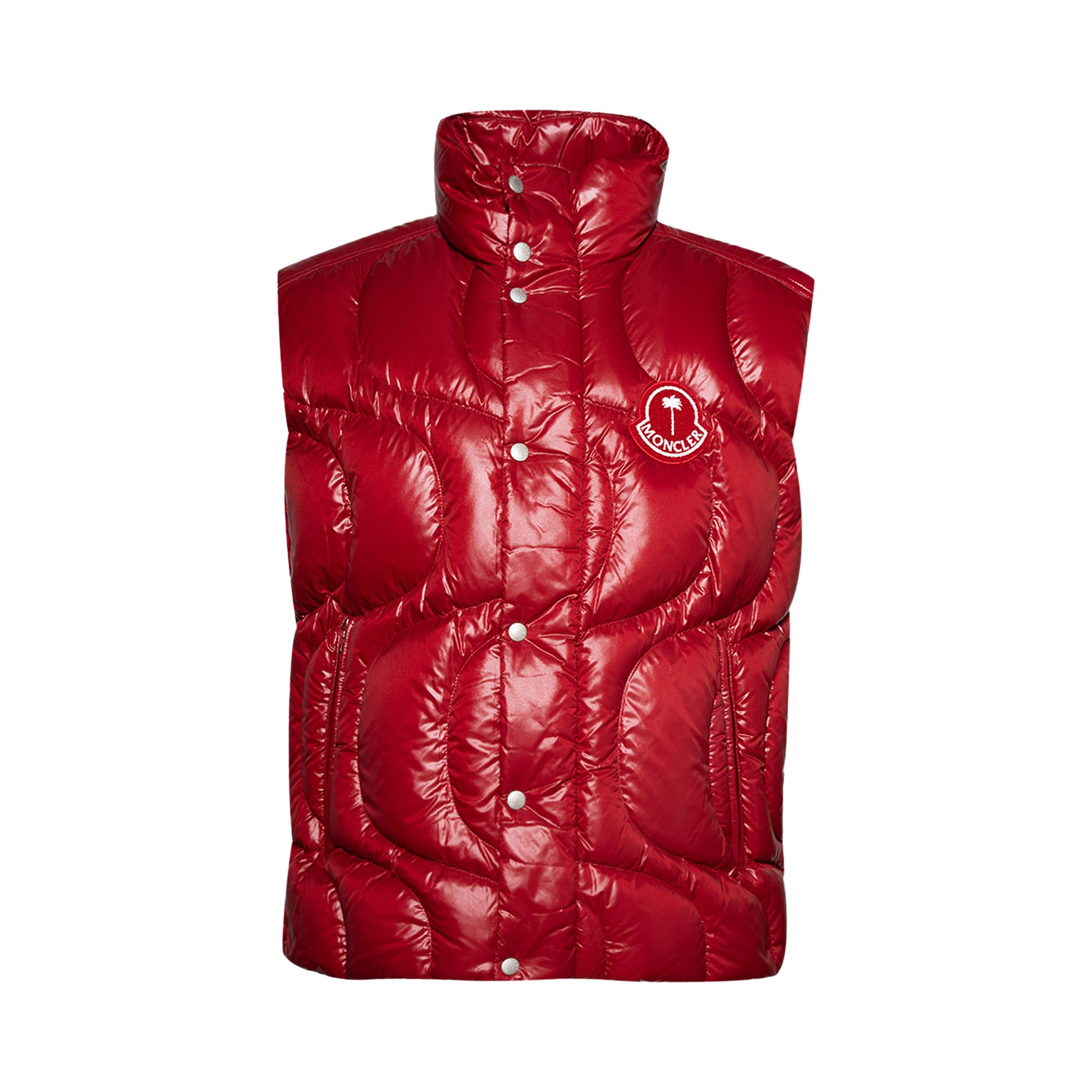 Pre-owned Moncler Genius X Palm Angels Gwenyth Vest 'medium Red' | Men's Size 5