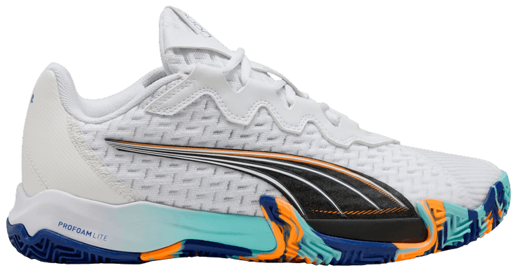 Puma Nova Elite Padel   White Black Vivid Blue