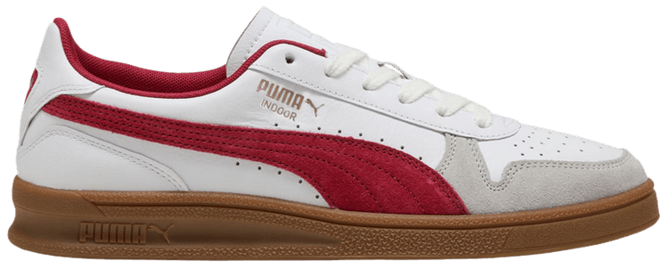 スニーカー PUMA Men Sneakers White 401360 White-Dark Crimson-Gum PUMA Indoor Sneakers | PUMA