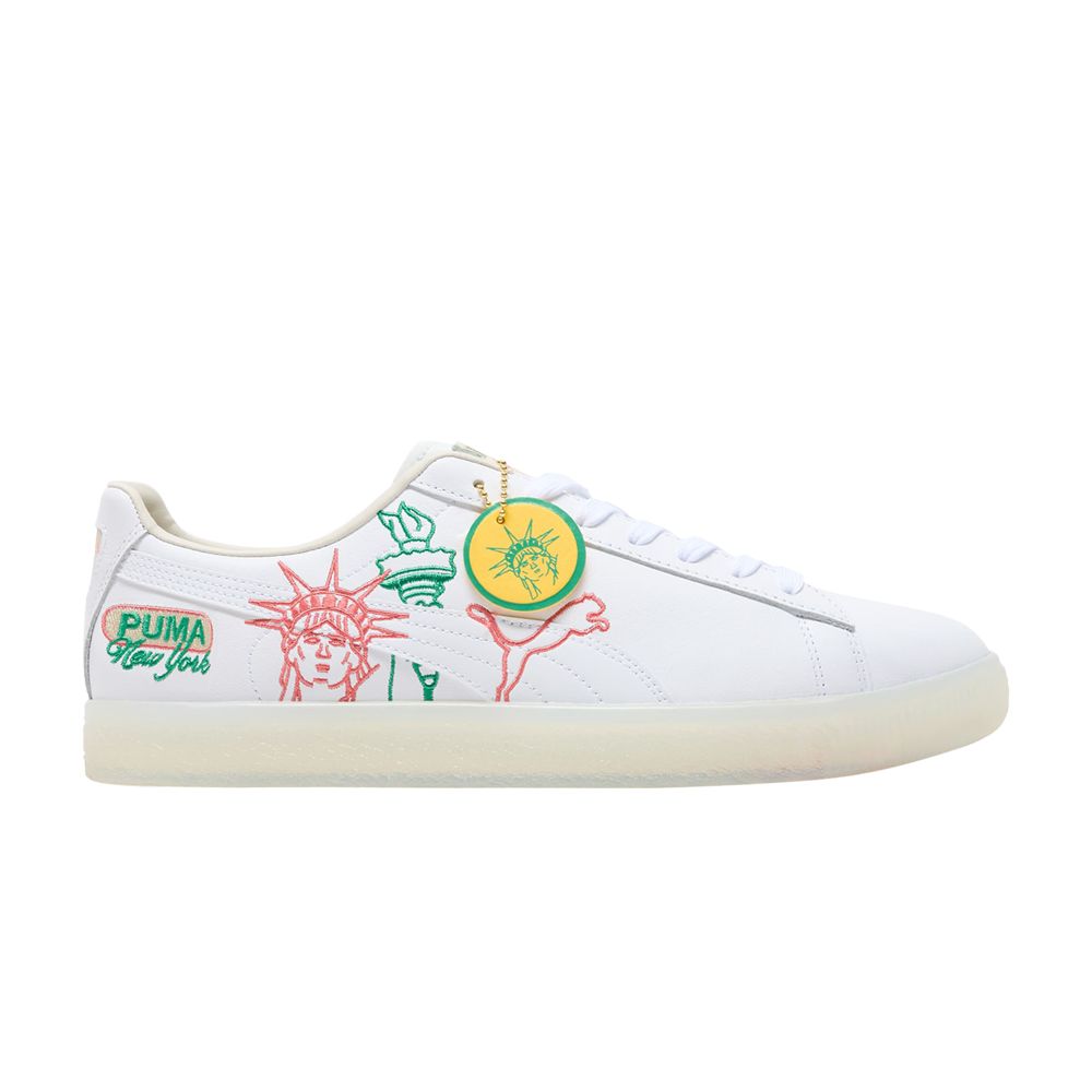 Puma Clyde Embroidered 'NYC Flagship' | White | Men's Size 9.5 - 403466-01