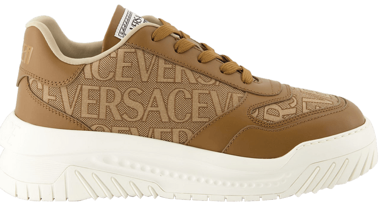 Versace Odissea Sneaker Allover   Beige Brown