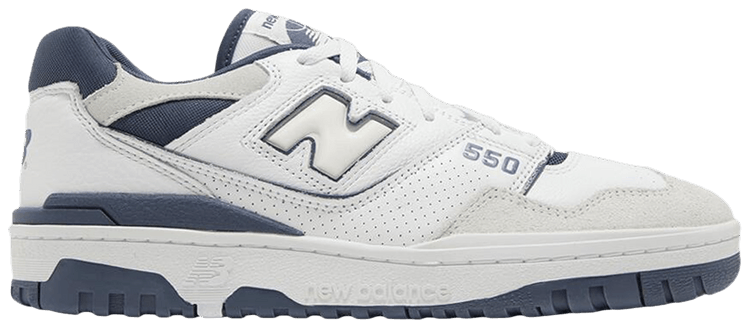 New Balance 550 2E Wide White Vintage Indigo
