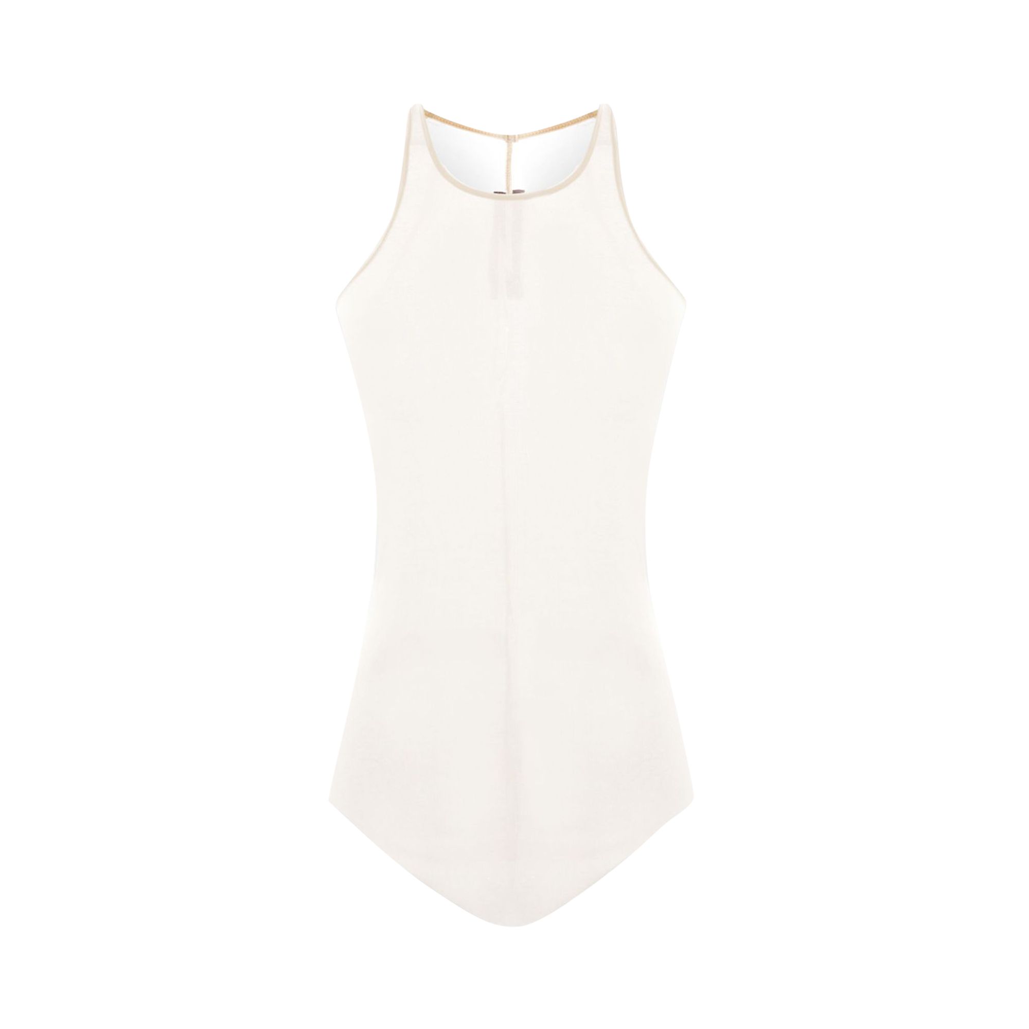 Pre-owned Rick Owens Basic Rib Tank 'natural' | White | Women's Size 40