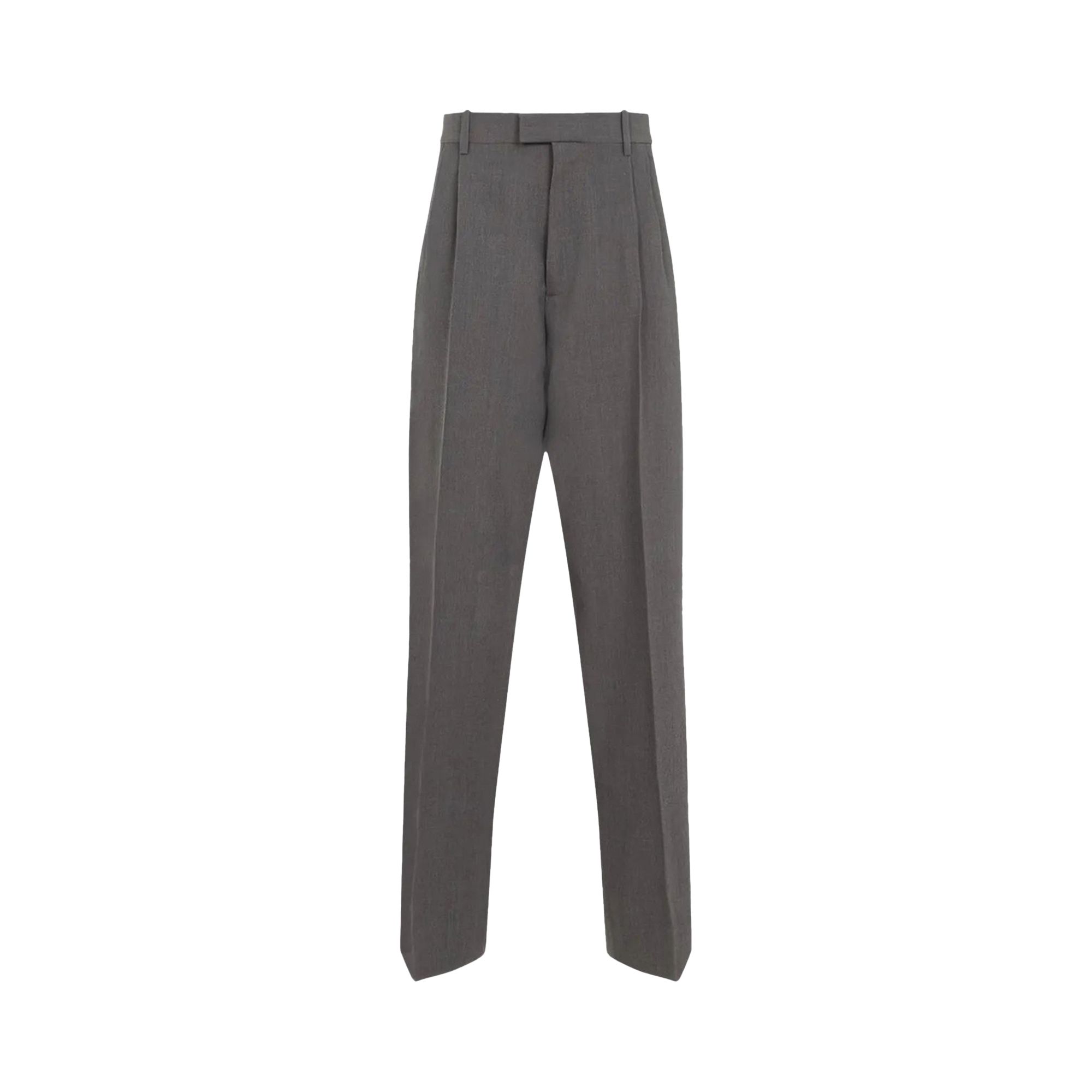 Pre-owned Bottega Veneta Light Wool Trousers 'grey Melange' | Women's Size 38