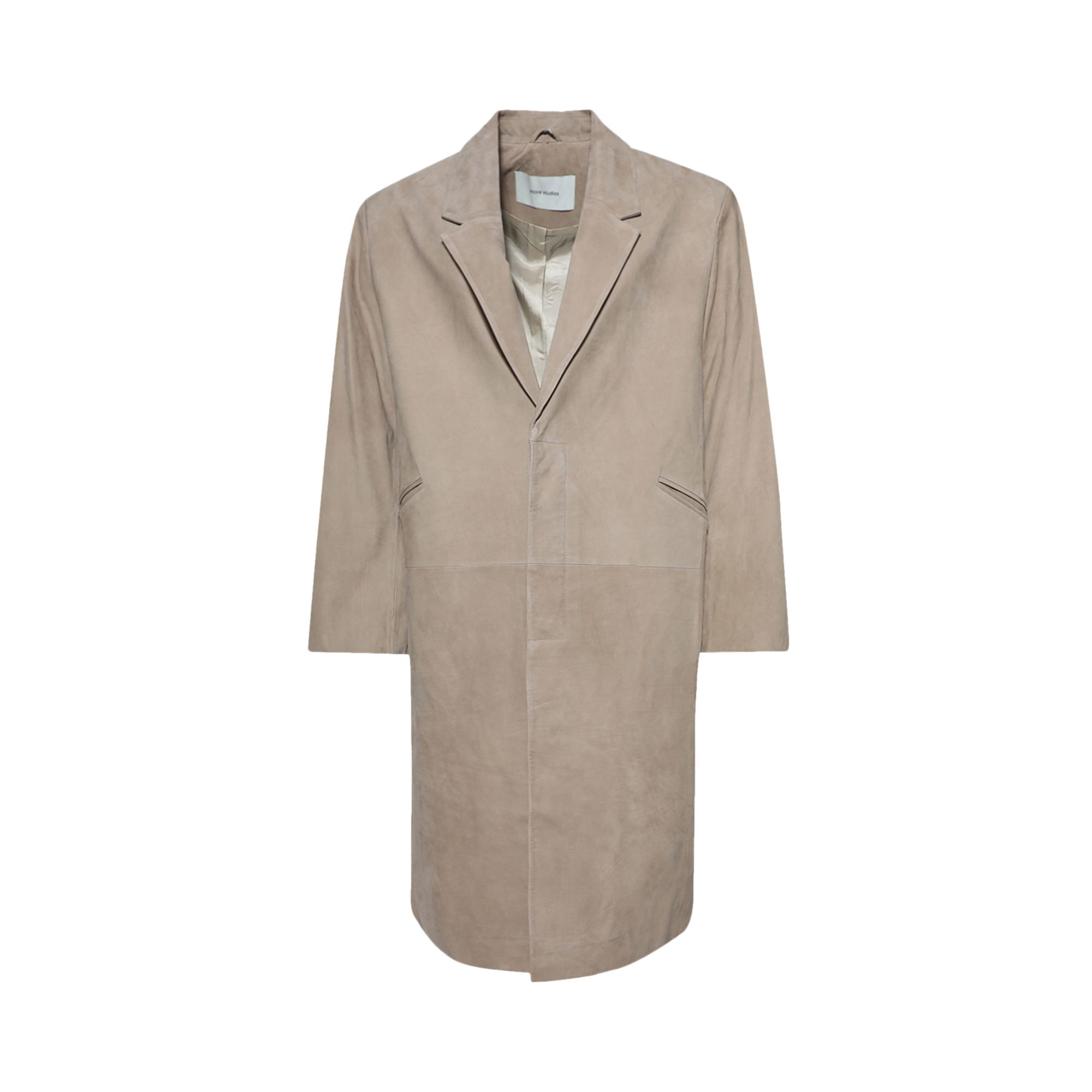 Pre-owned Entire Studios Single Breasted Coat 'babouche Suede' | Tan | Men's Size Xxl