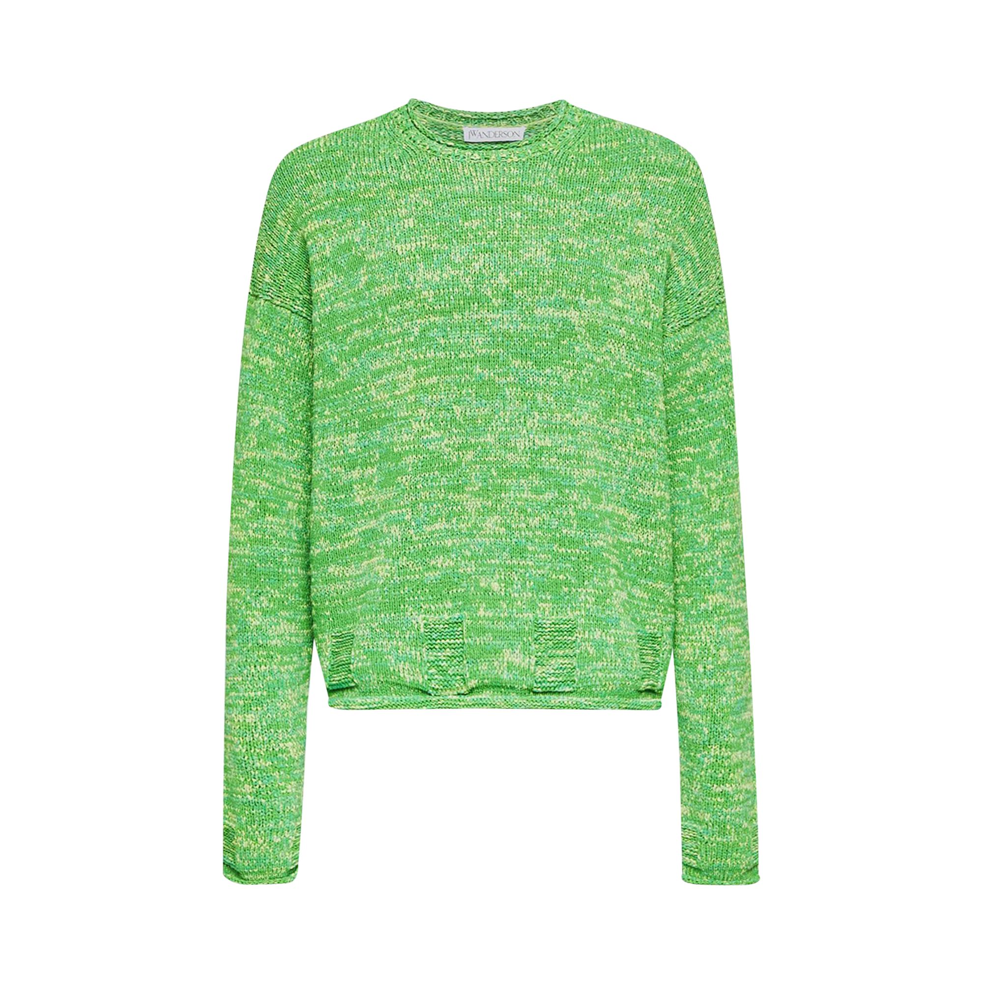 Pre-owned Jw Anderson Space Dye Jumper 'apple' | Green | Men's Size Xl