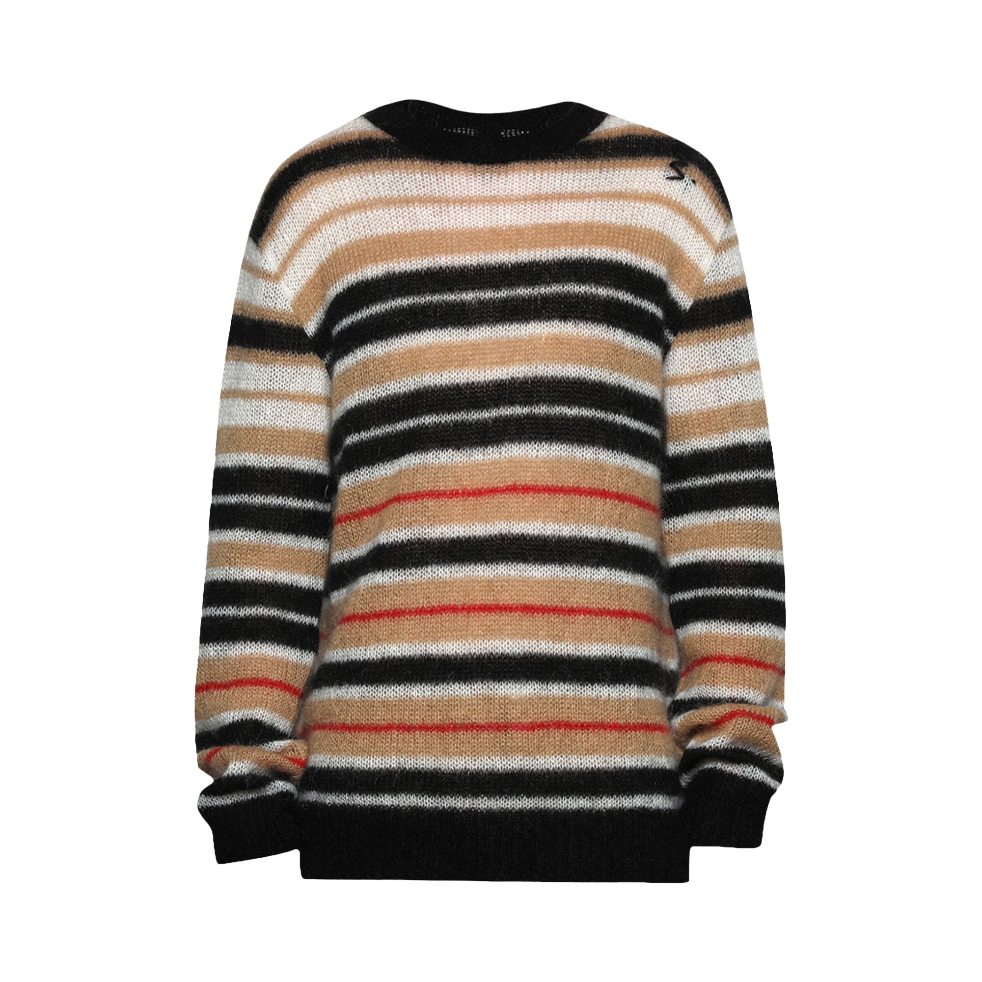 Pre-owned Marni Striped Brushed Mohair Sweater 'winter Wheat' | Multi-color | Men's Size 56