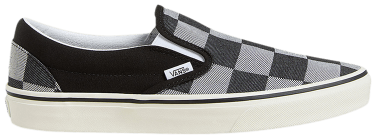 Vans Classic Slip On Black Large Checkerboard