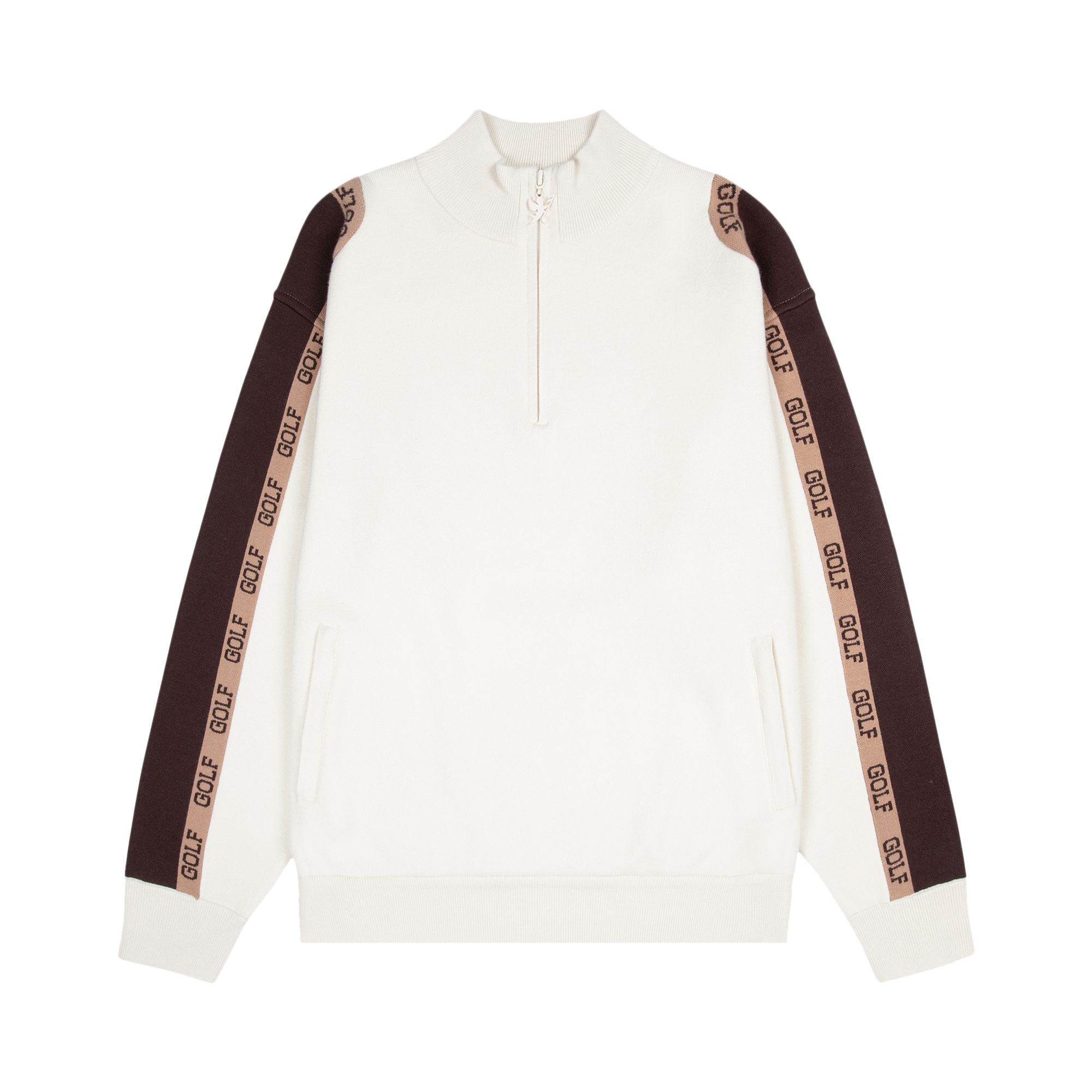 Pre-owned Golf Wang Essex Half Zip Track Jacket 'cream' | Men's Size Xl