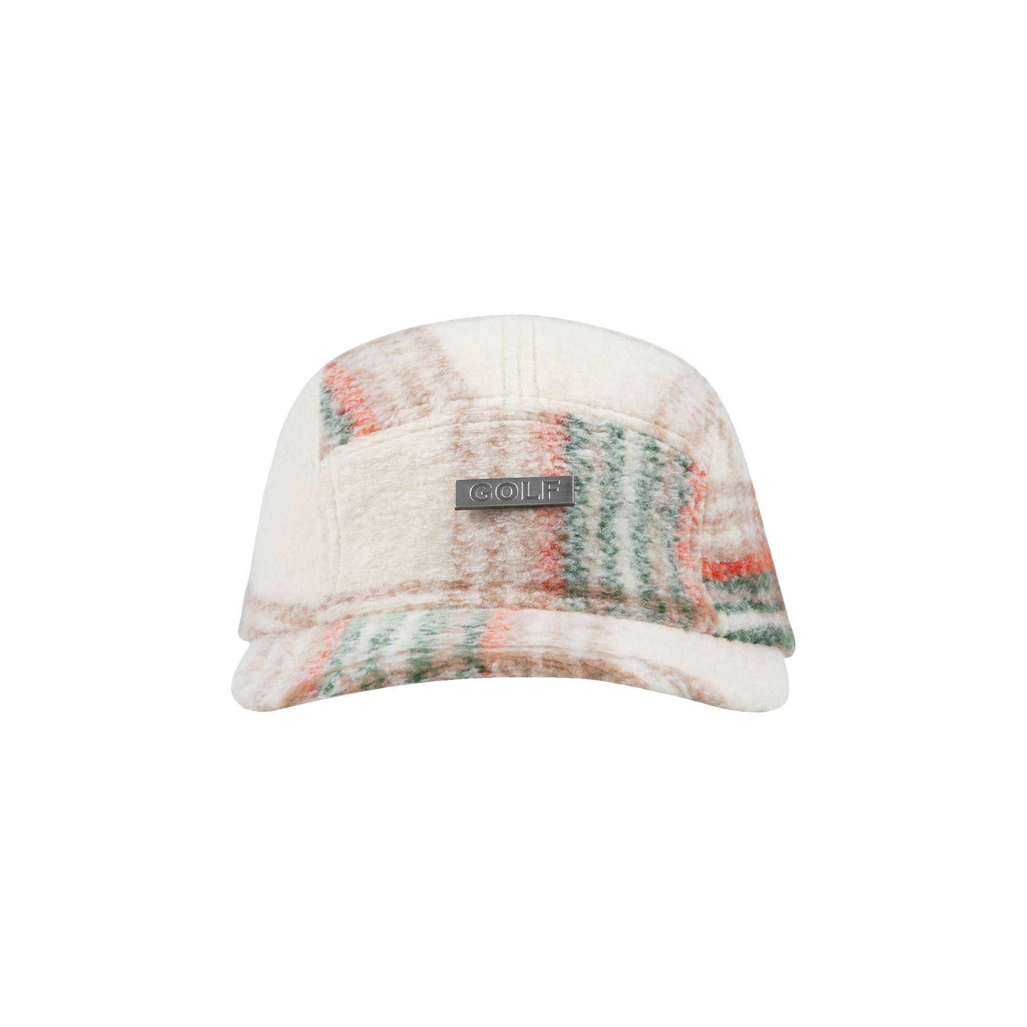 Pre-owned Golf Wang Logger Plaid Camp Hat 'cream' | Men's Size Onesize