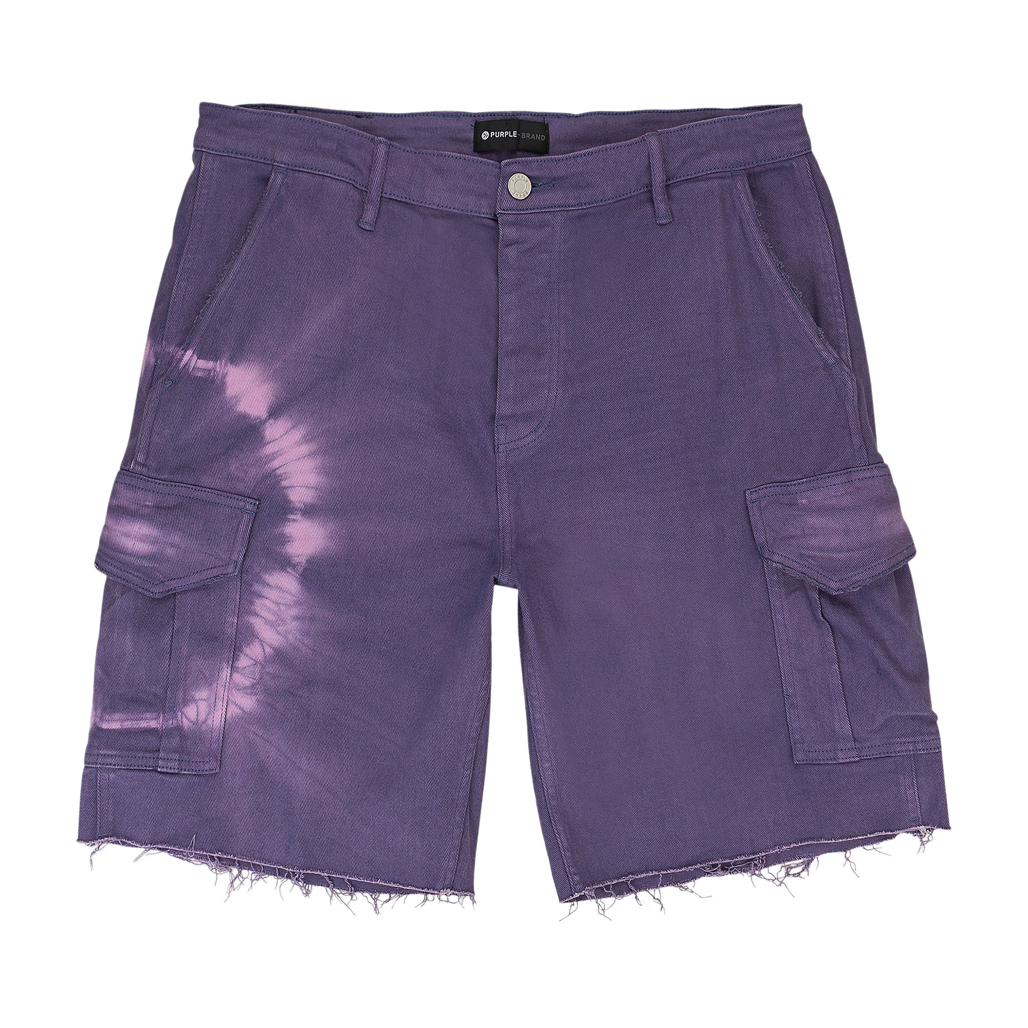Pre-owned Purple Brand Twill Cargo Shorts 'grape' | Men's Size Xxl