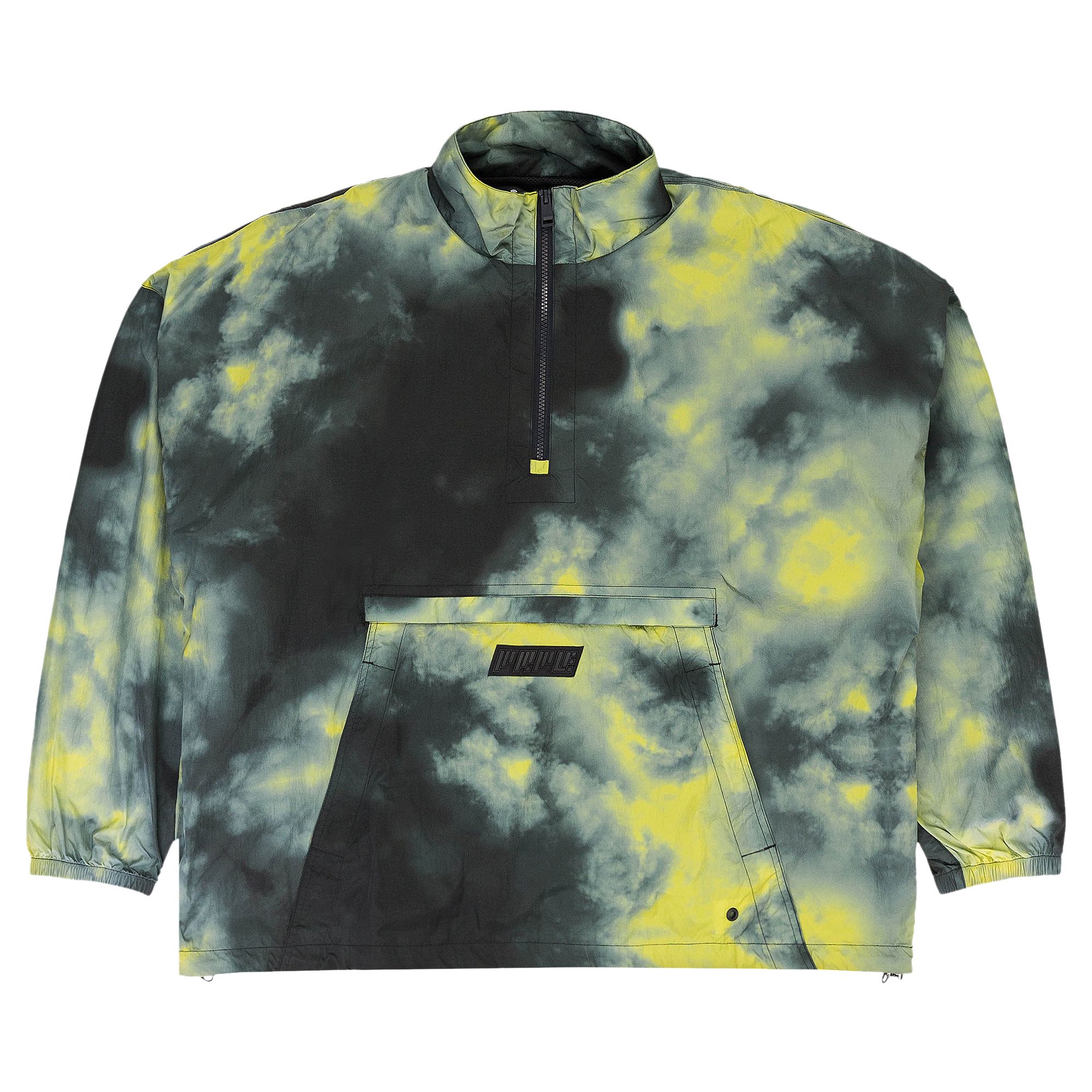 Pre-owned Purple Brand 1/2 Zip Mock Neck 'yellow Smoke' | Multi-color | Men's Size Xs