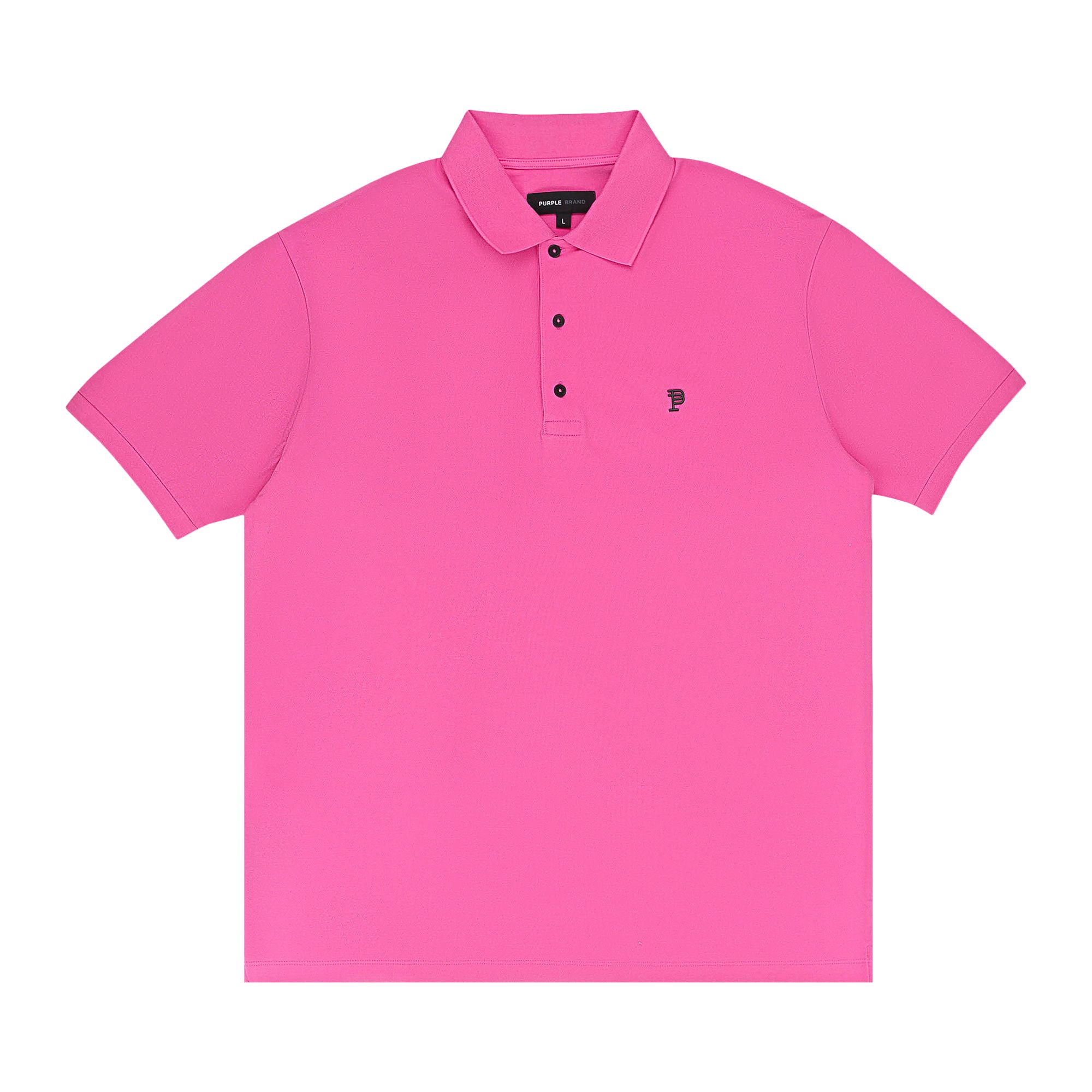 Pre-owned Purple Brand Pique Knit Polo Shirt 'pink' | Men's Size Xs