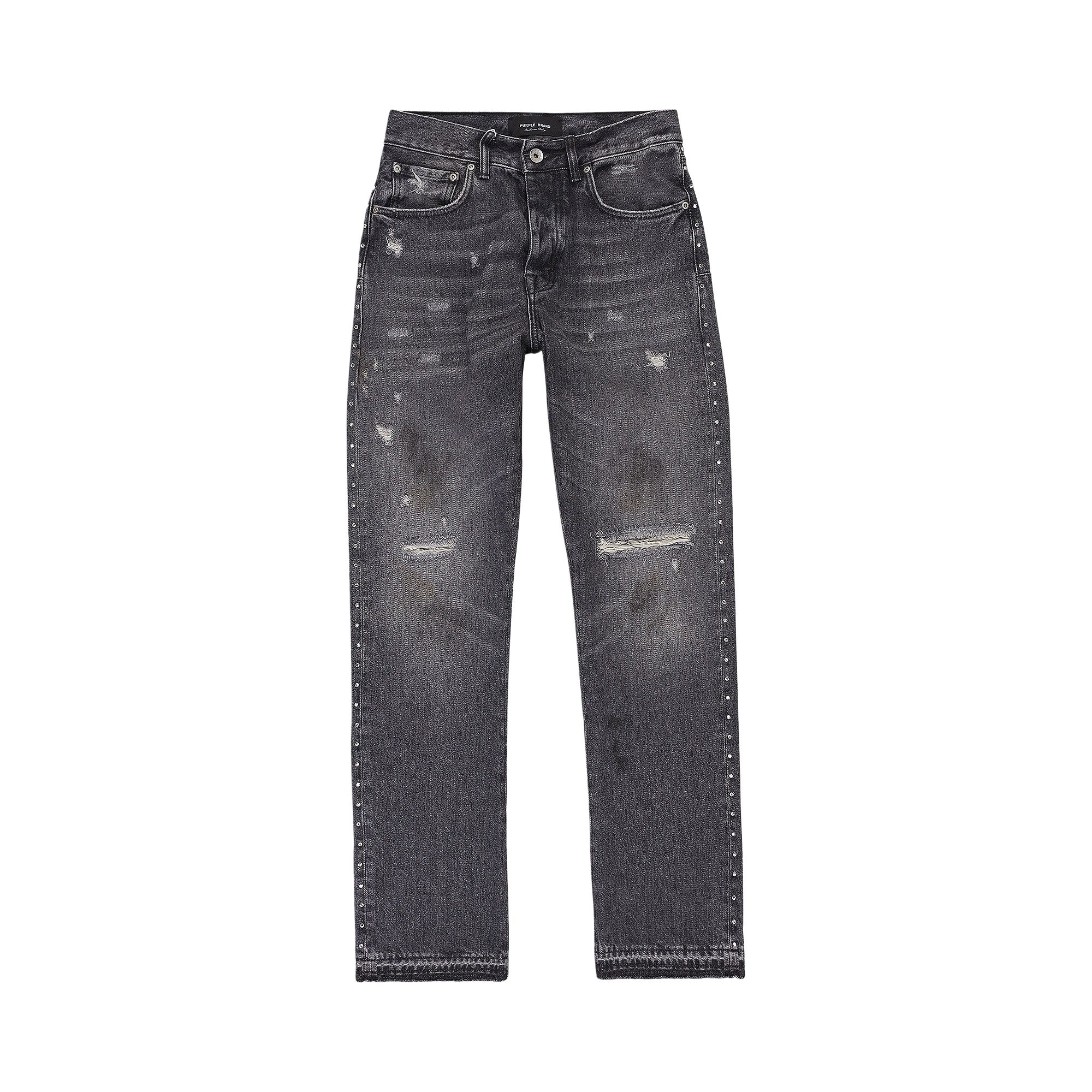 Pre-owned Purple Brand Faded Crystal Racer Skinny Jeans 'black' | Men's Size 29