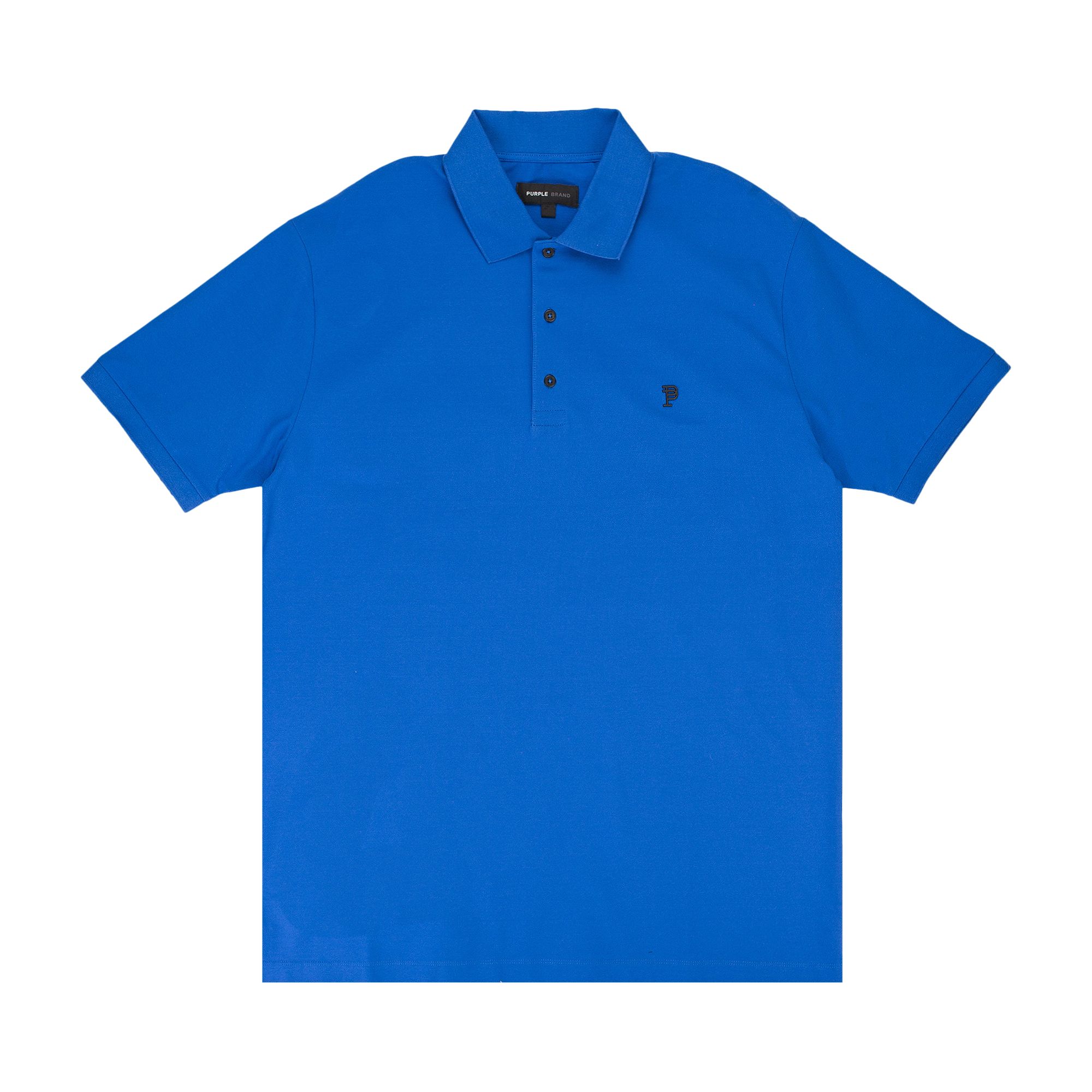 Pre-owned Purple Brand Pique Knit Polo Shirt 'blue' | Men's Size Xs
