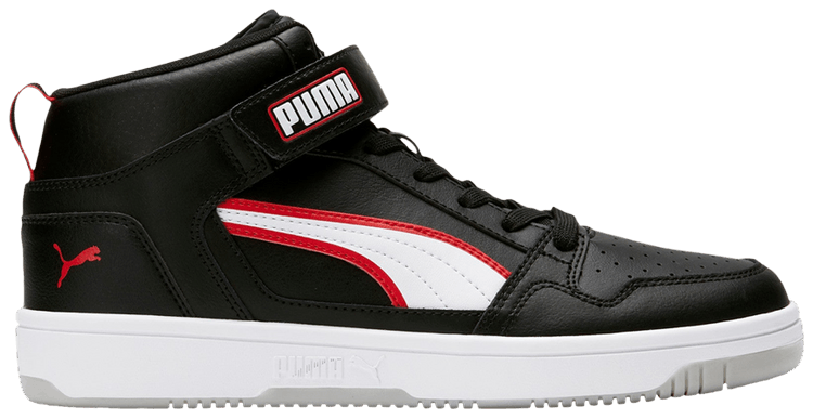 Puma Rebound LayUp Strap Alumni Black White High Risk Red