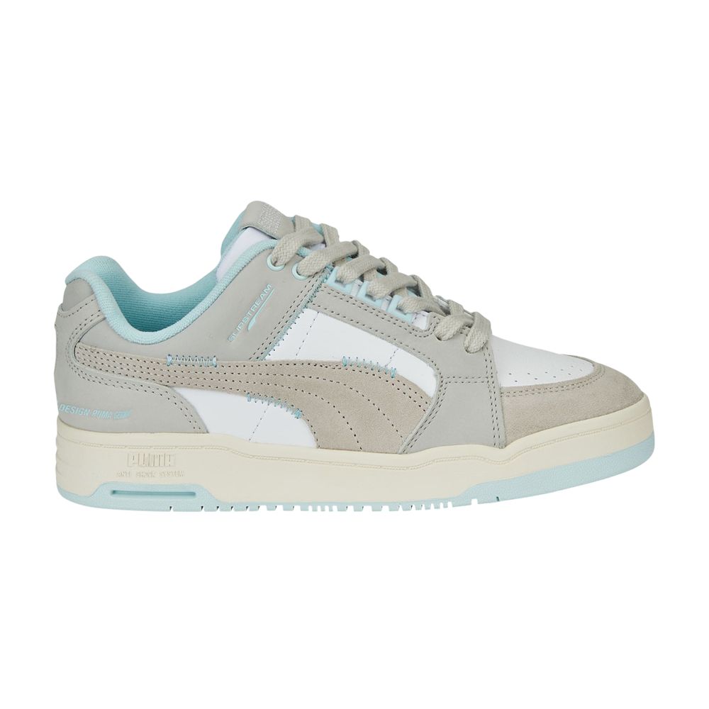 Pre-owned Puma Wmns Slipstream Low 'stitched Up - Marshmallow Light Aqua' | Grey | Women's Size 8 In Gray