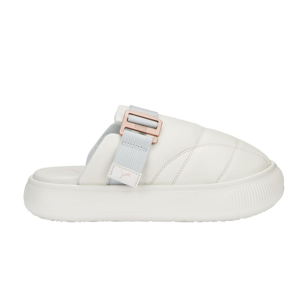 Pre-owned Puma Wmns Suede Mayu Leather Mule 'nimbus Cloud' | White | Women's Size 8