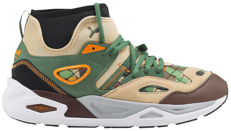 Black Fives x Puma TRC Blaze Mid Deep Forest Light Sand